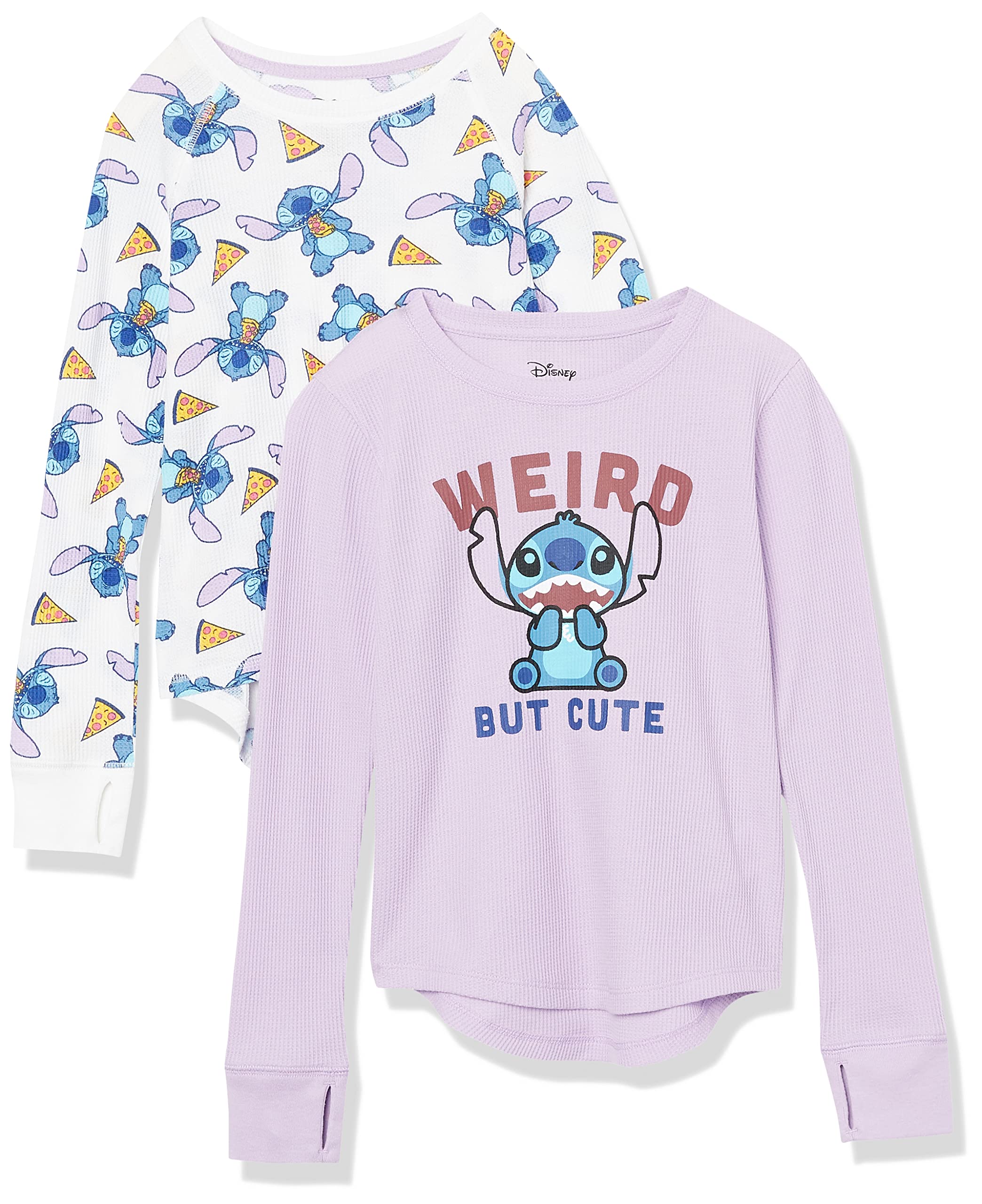 Disney Marvel Star Wars Frozen Girls & Toddlers Long-Sleeve Thermal Shirts 2-Pack - Warm Winter Base Layer for Kids Playtime & Outdoor Activities