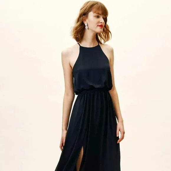 bhldn cayenne bridesmaid dress - elegant long chiffon gown for weddings, proms & formal events