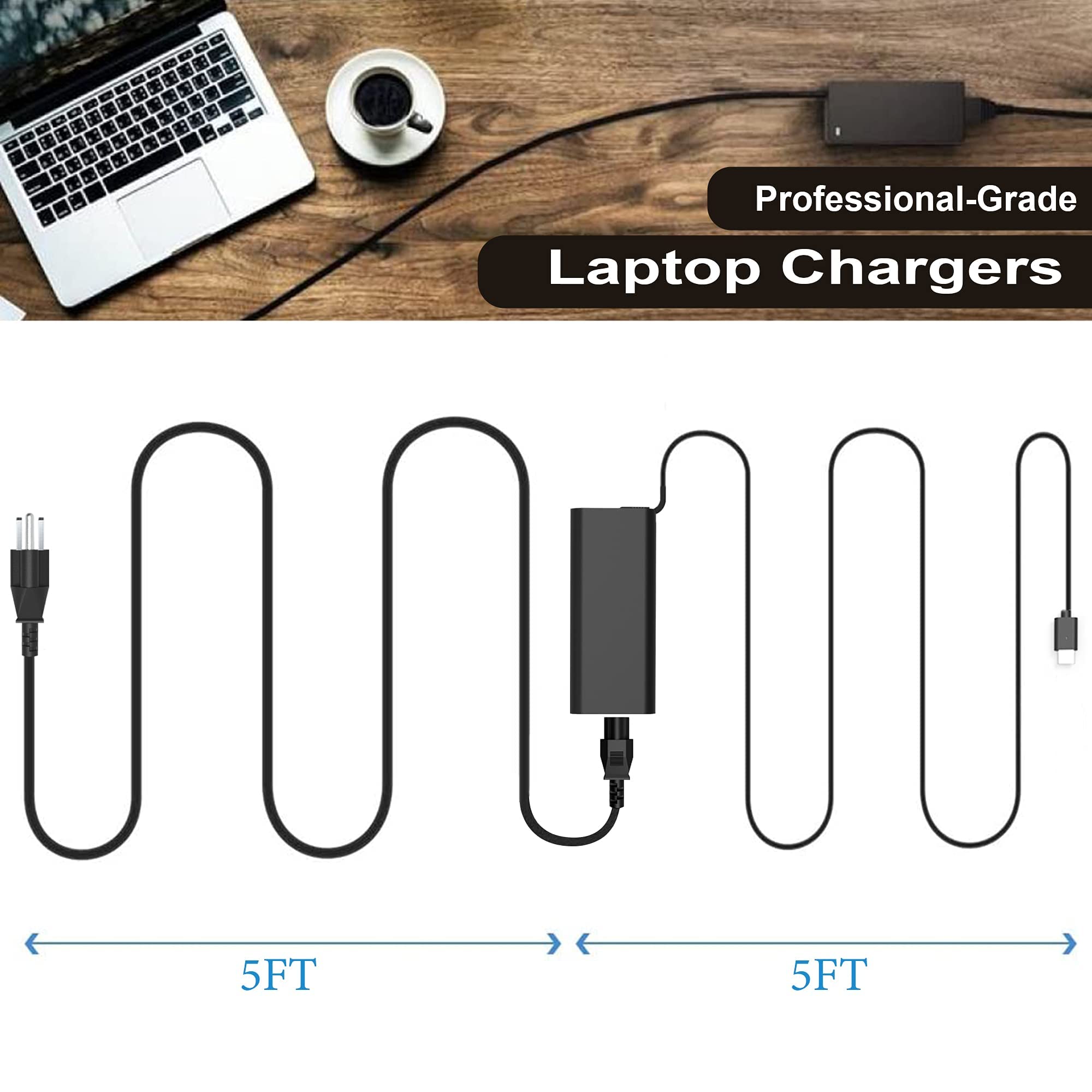 130W USB C Laptop Charger for Dell Latitude 7210/7310/7410/9410/9510/5420/5520, XPS 15 9500/17 9700, Precision 5550/5750/3551/3560/3550 - Fast Type C Power Adapter with DA130PM170 HA130PM170 0K00F5 Compatibility - Perfect for Home, Office & Travel Use