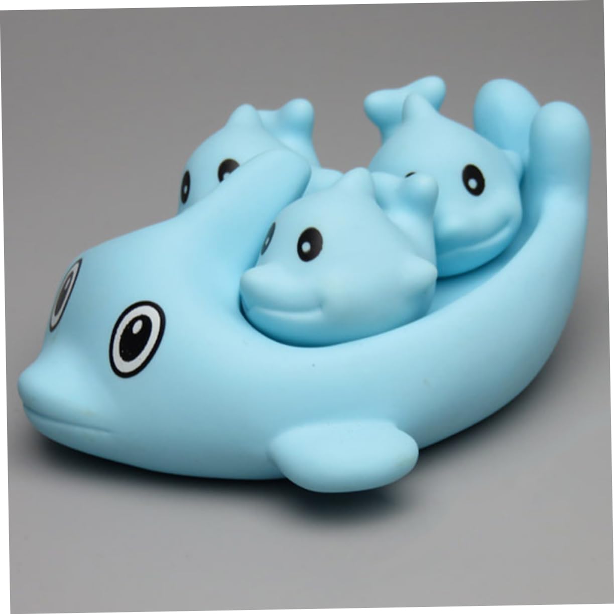 FAVOMOTO 4 Pack Bath Toys for Kids - Waterproof Vinyl Shower Games Set in Sky Blue - Fun Bathtime Play for Toddlers & Infants
