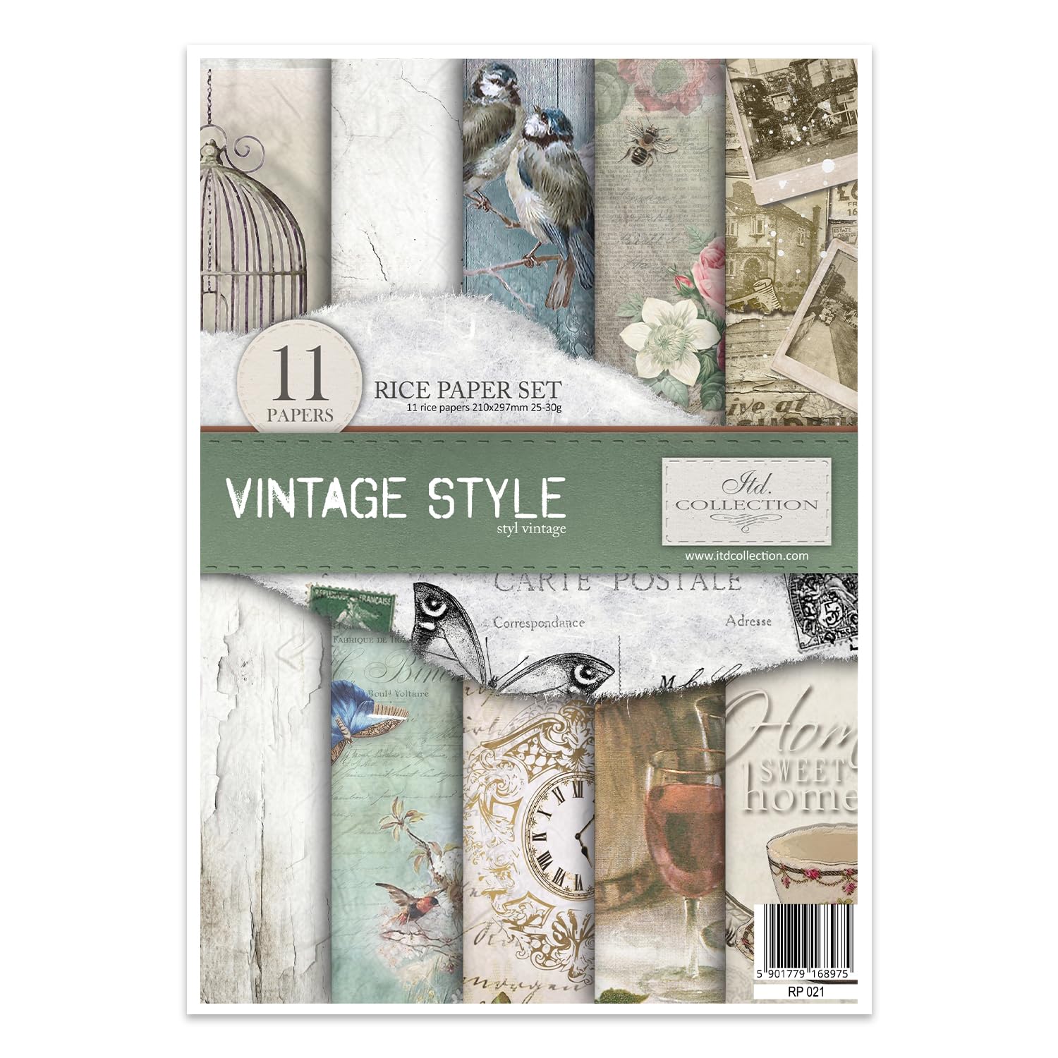 Vintage Style Rice Paper 29.7 x 21 cm (A4 Size) - Premium Handmade Art Paper for Calligraphy, Watercolor Painting & Scrapbooking - Perfect for Artists, Crafters & DIY Projects