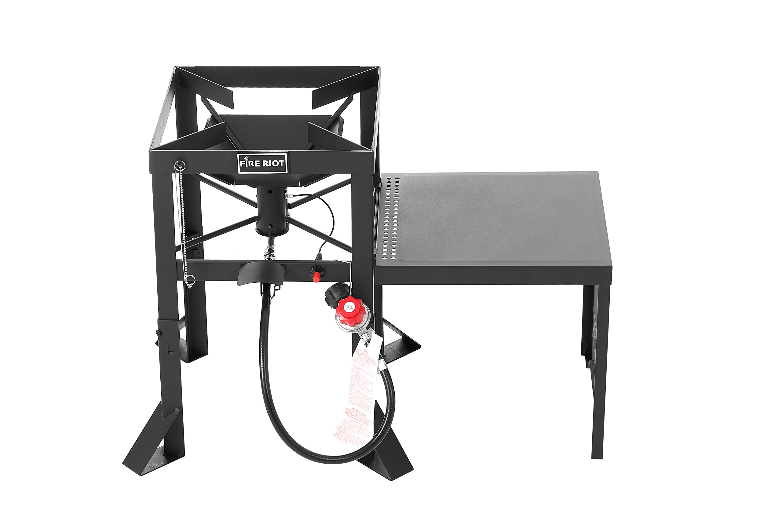 High Pressure Dual Jet Propane Burner 130,000 BTU Outdoor Gas Stove with Adjustable 10PSI CSA Approved Regulator - Perfect for Seafood Boil, Maple Syrup Making, Deep Frying, Canjun Cooking & Outdoor Catering