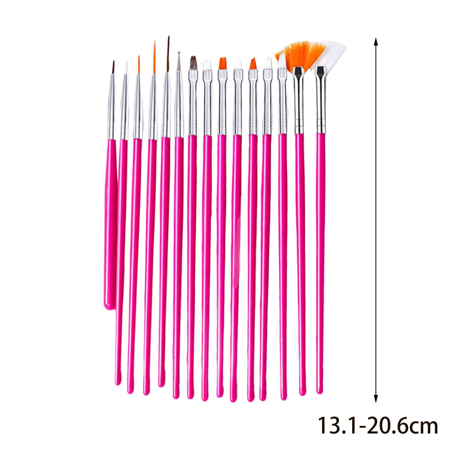 Fonowx 15-Piece Nail Art Pen Set - Gradient Nail Pens for DIY Manicures, Dotting Tools for Nail Designs - Rose Red - Perfect for Home Salon, Party Nail Art & Gift for Women & Girls