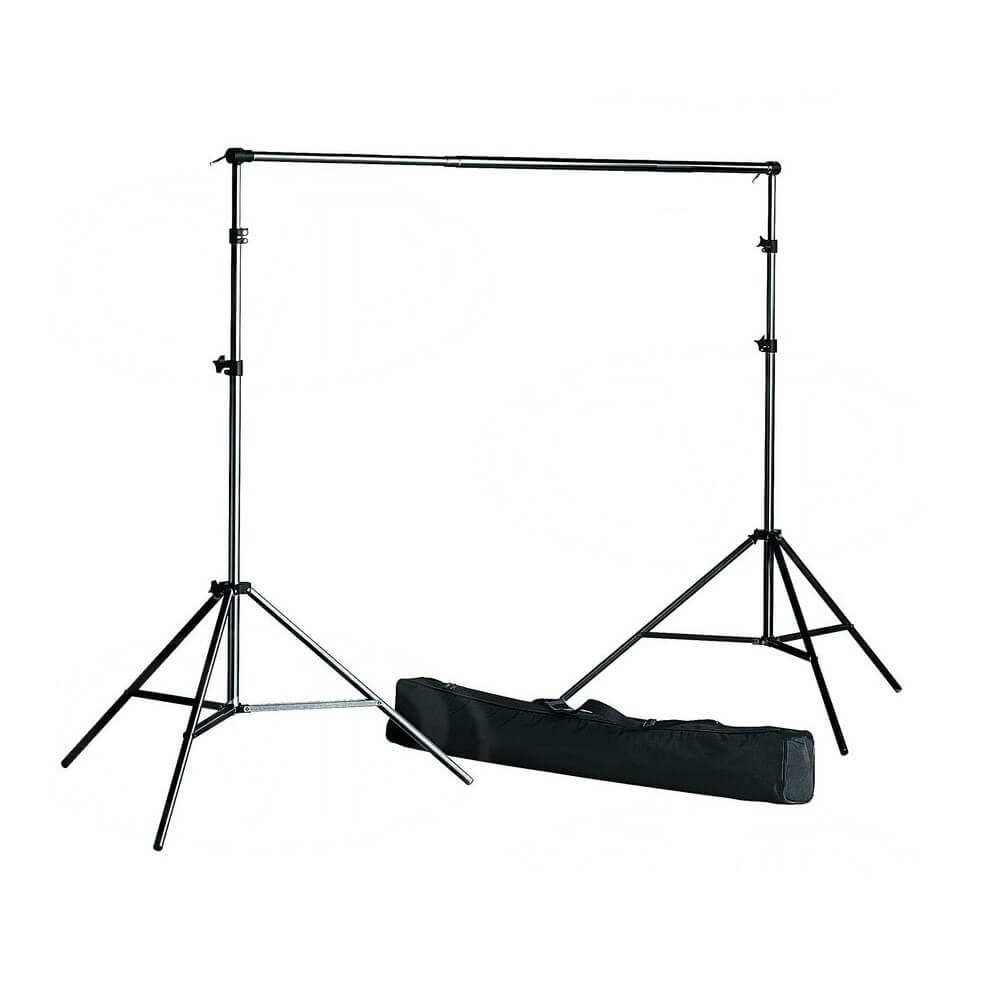2x4m Dual Grey/White Vinyl Photography Backdrop with Telescopic Support Stand - Perfect for Studio, Portrait, and Product Photography