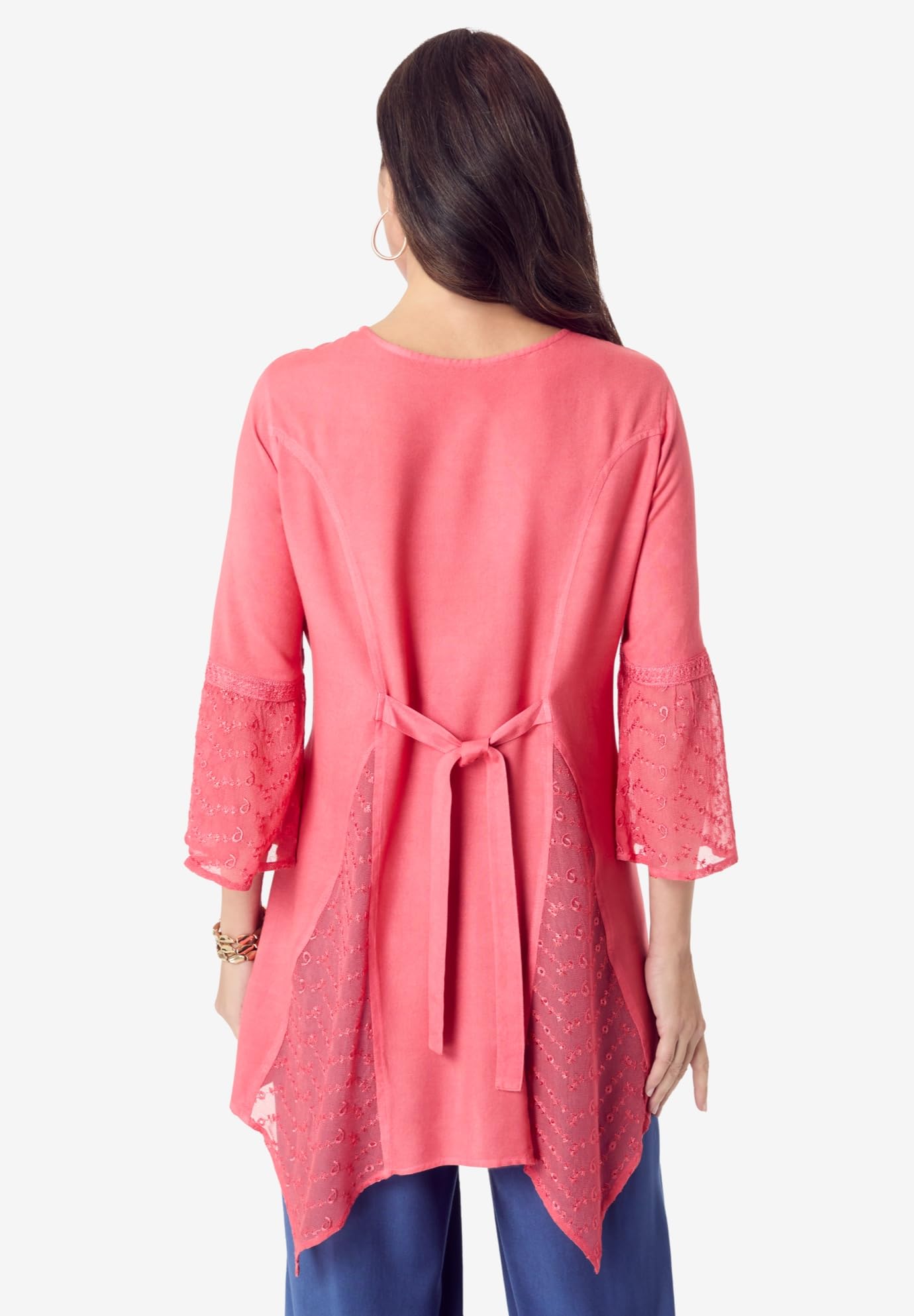 Rooman's Women's Plus Size Acid Wash Oversized Denim Shirt - Casual Chic Layering Piece for Work, Date Night & Weekend Outfits