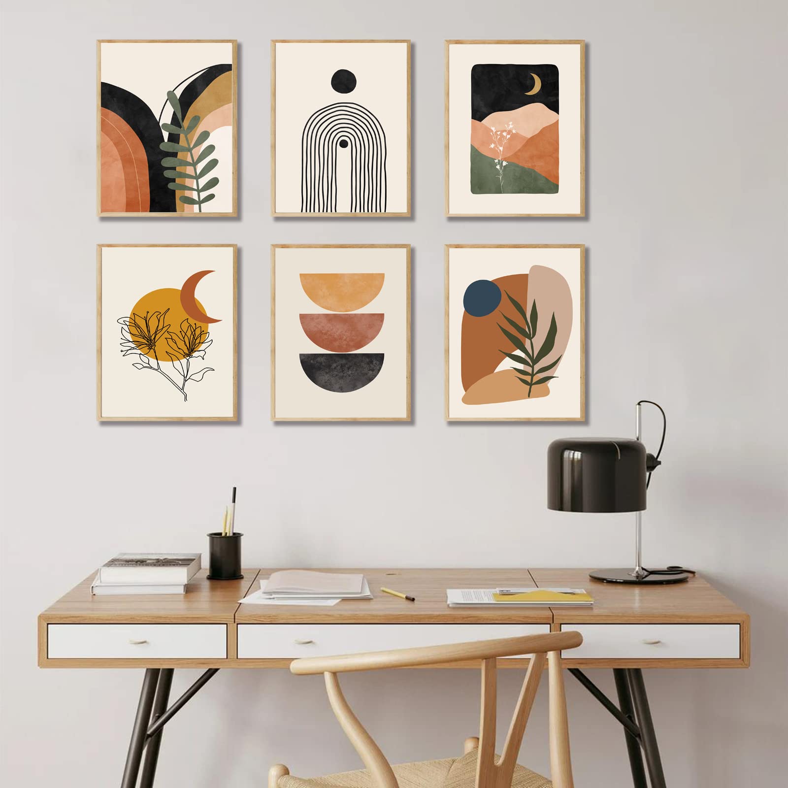 Boho Wall Art Prints - Minimalist Decor for Bedroom & Living Room - Home & Office Decor