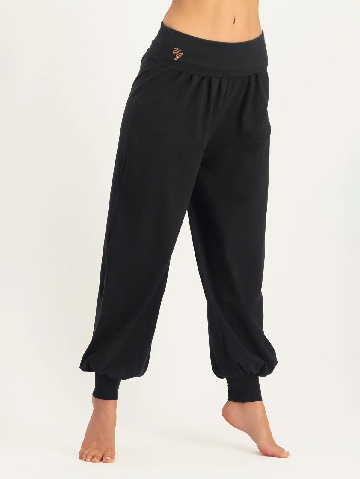 Urban Goddess Rhea High-Waisted Yoga Pants for Women - Onyx Black | Comfortable Workout Leggings for Yoga, Gym & Lounge