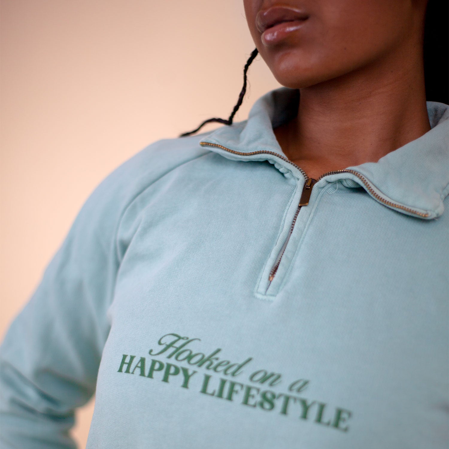 Half Zip Hooked Verde Pullover Sweatshirt for Men - Comfortable & Stylish Casual Wear for Outdoor Activities and Daily Use