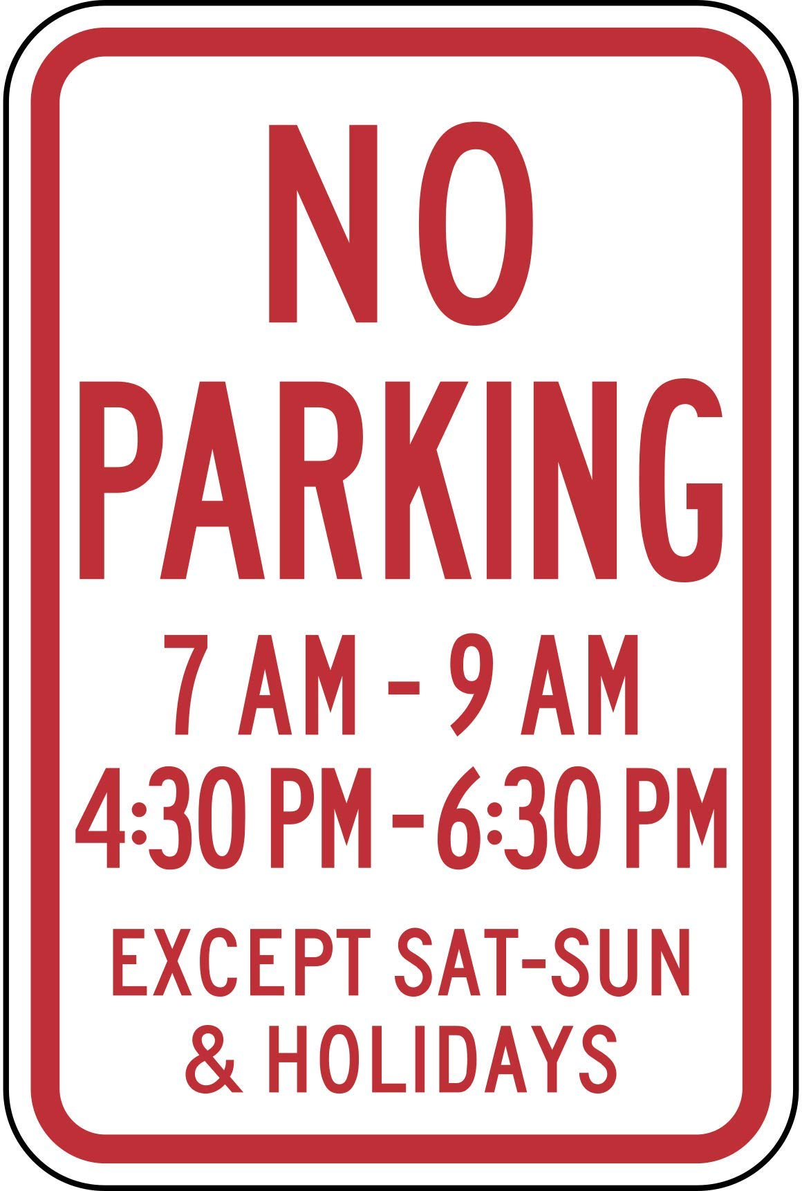 Vinyl Safety & Warning Stickers Bundle - No Parking Signs, Warehouse Labels - 3 Pack (3.5