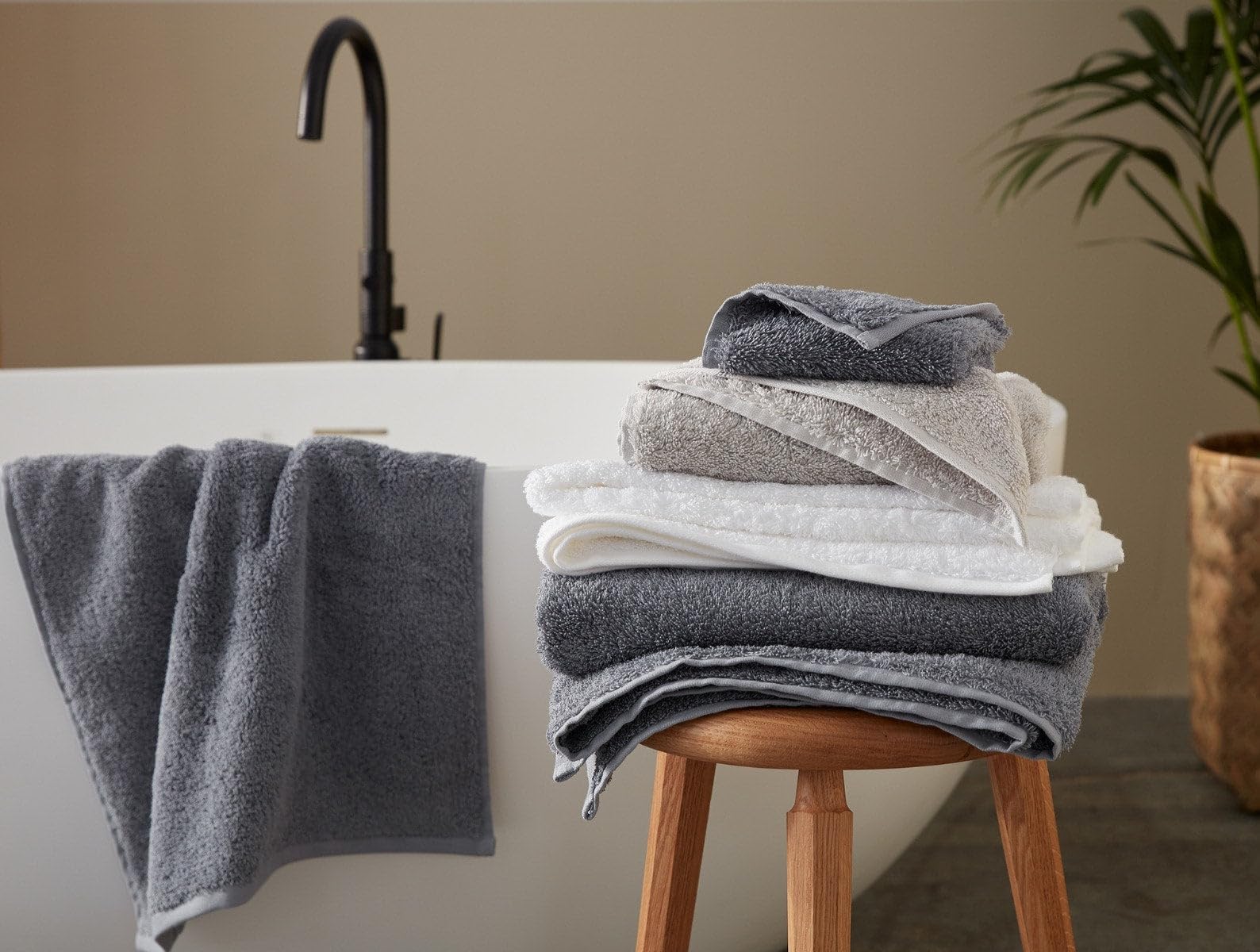 Coyuchi Cloud Loom Organic Cotton Bath Towel Set - Ultra Soft & Absorbent, 39