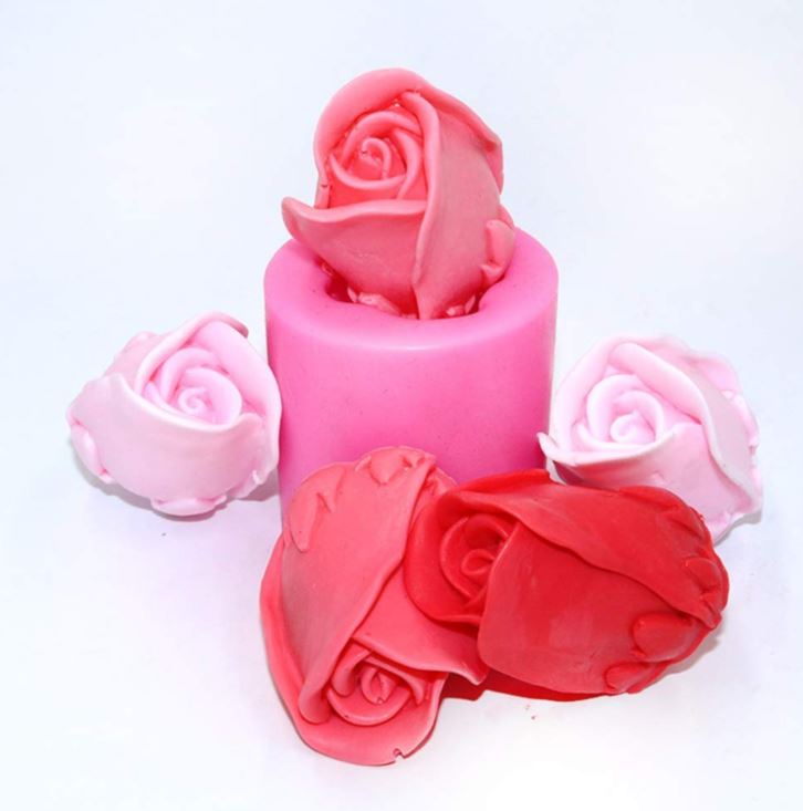 Premium Silicone Rose Petal Mold for Candles & Bath Bombs - 8cm Height - DIY Candle Making, Soap Crafting, Bath Bomb Creation