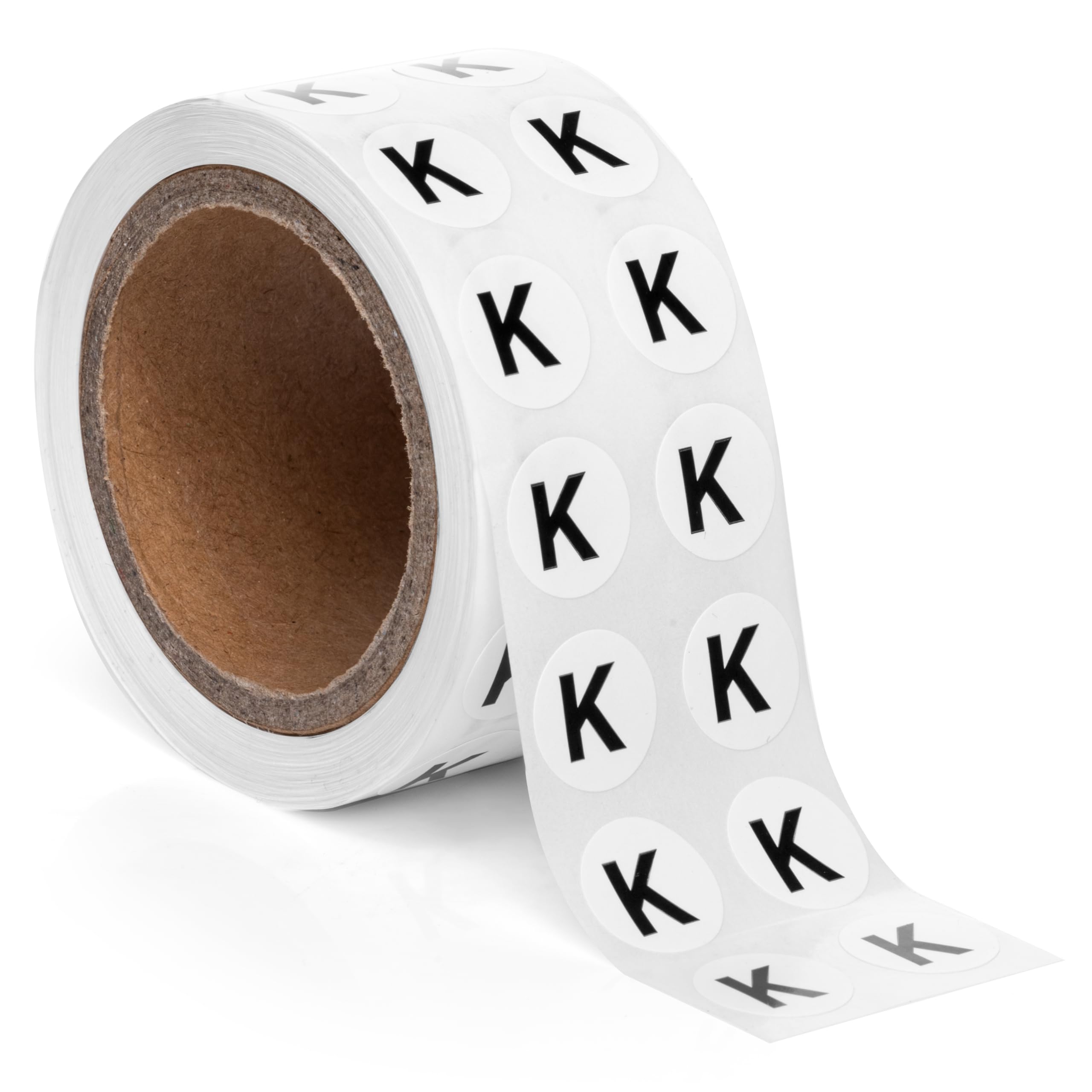 1000pcs Letter K Stickers - 0.5 Inch Alphabet Dot Labels for Office Organization, Inventory Management, School Supplies (1000/Roll) - Perfect for Filing, Color Coding & Classroom Activities