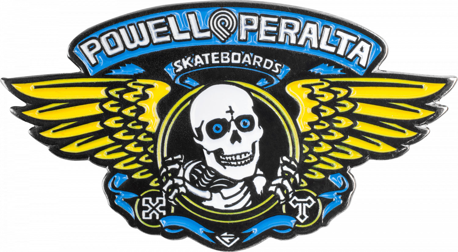 Powell Peralta Winged Ripper Lapel Pin - Blue Skateboard Enamel Badge for Jackets, Bags & Hats - Perfect for Skateboarders & Streetwear Fans