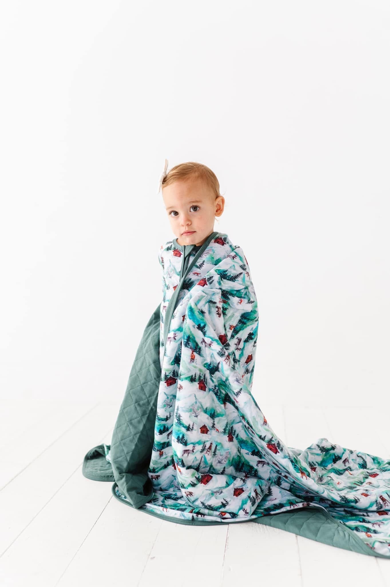 Alpine Peaks Quilted Oversized Blanket - Soft & Cozy Large Throw Blanket for Couch, Bed, and Outdoor Use - Perfect for Winter, Camping, and Home Decor