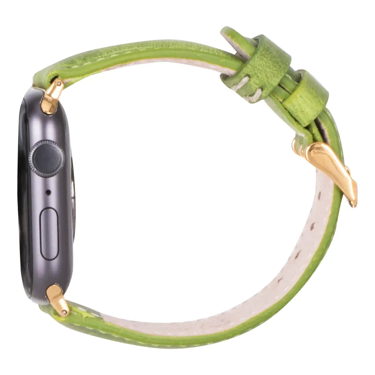 Premium Green Leather Slim Apple Watch Band - Stylish & Comfortable for Workouts, Office & Everyday Wear