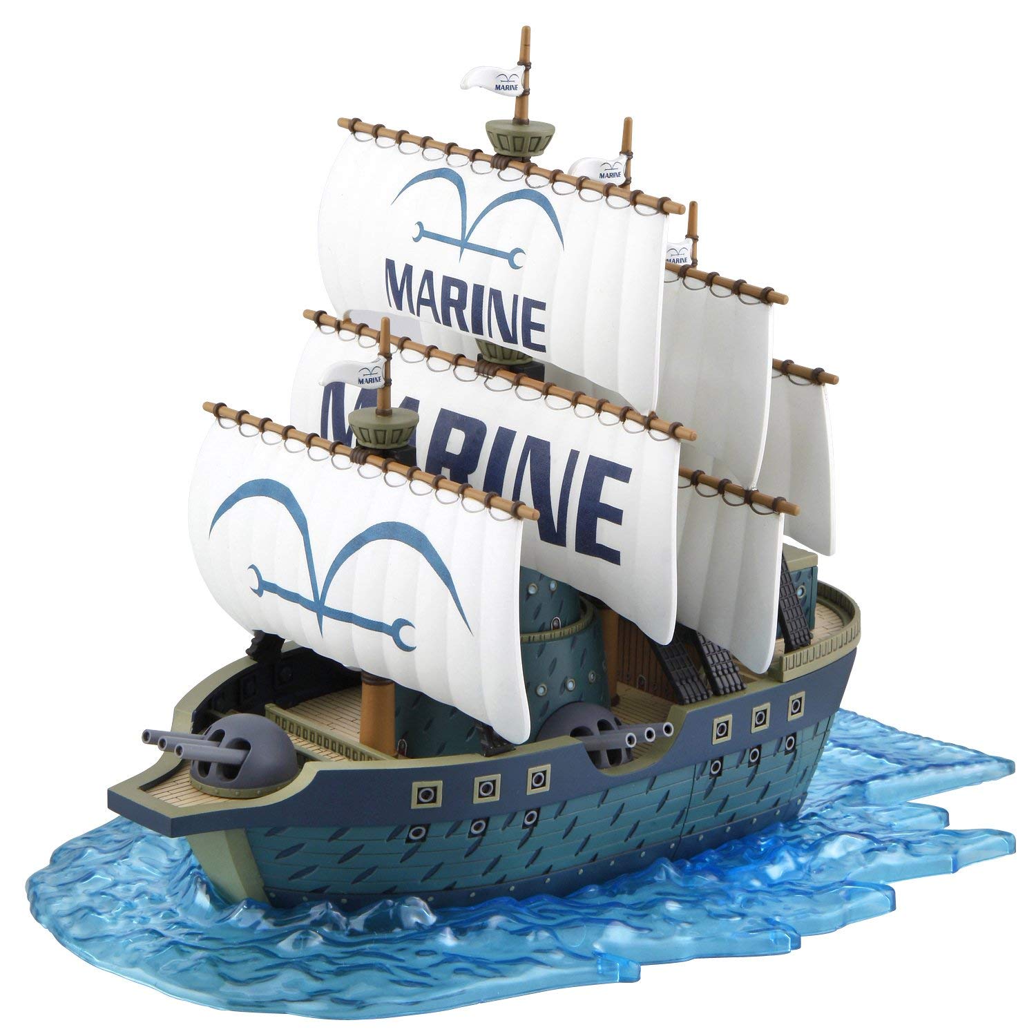 Bandai One Piece Grand Ship Collection #07 Marine Warship Model Kit - Anime Ship Building Set for Collectors & Display