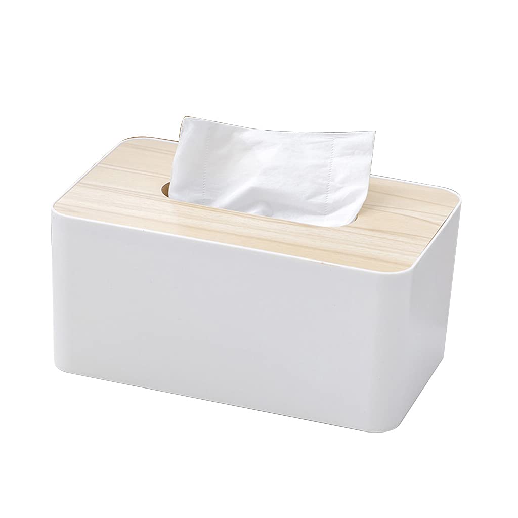 Eco-Friendly Wooden Tissue Box with Removable Lid - Handcrafted Tissue Paper Holder & Napkin Storage for Living Room, Office Desk, Bathroom - Natural Wood Home Decor Organizer for Tissues, Towels & Essentials
