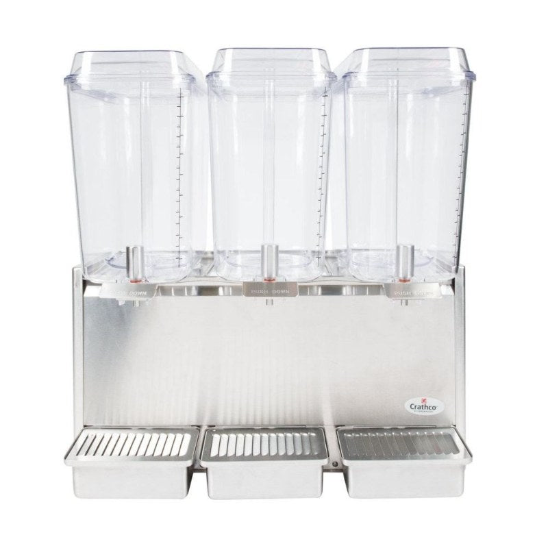 Crathco D35 3 Classic Bubbler Premix Cold Beverage Dispenser - 3 x 5 Gallon Tanks for Parties, Events & Restaurants | Commercial Drink Dispenser for Lemonade, Iced Tea & Cold Beverages
