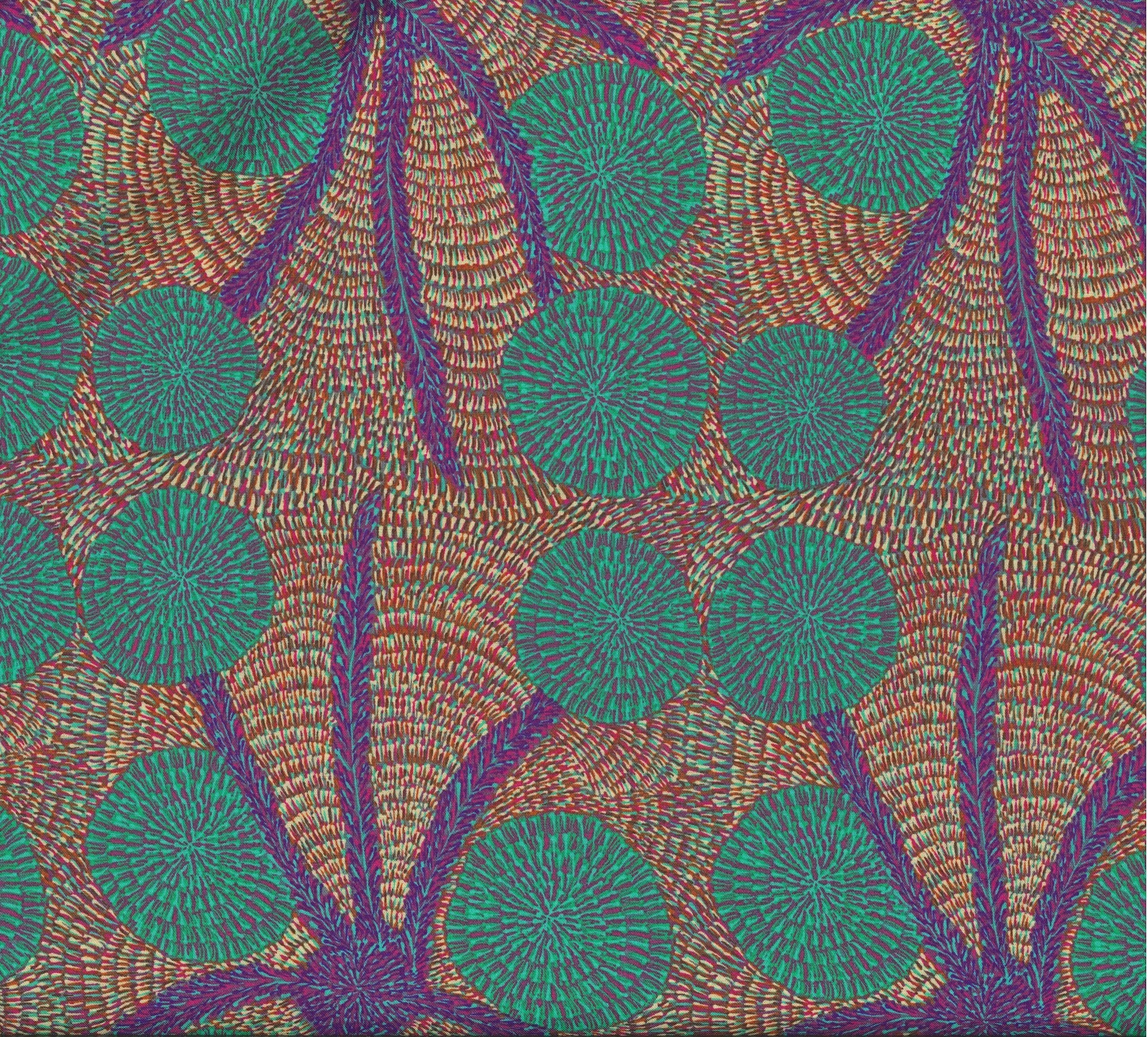 Bush Medicine by Eileen - Authentic Aboriginal Art Print - BMLP Collection - Purple Long Stripes Wall Decor for Living Room & Office