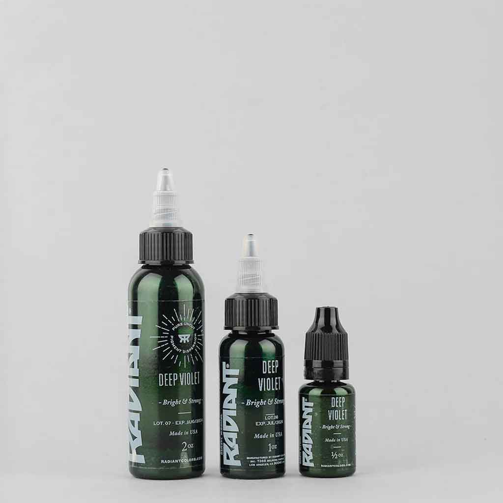 Premium Deep Violet Radiant Tattoo Ink - 1 oz Bottle for Professional Tattoo Artists | Vibrant Long-Lasting Color | Ideal for Sleeves, Cover-Ups & Fine Line Work