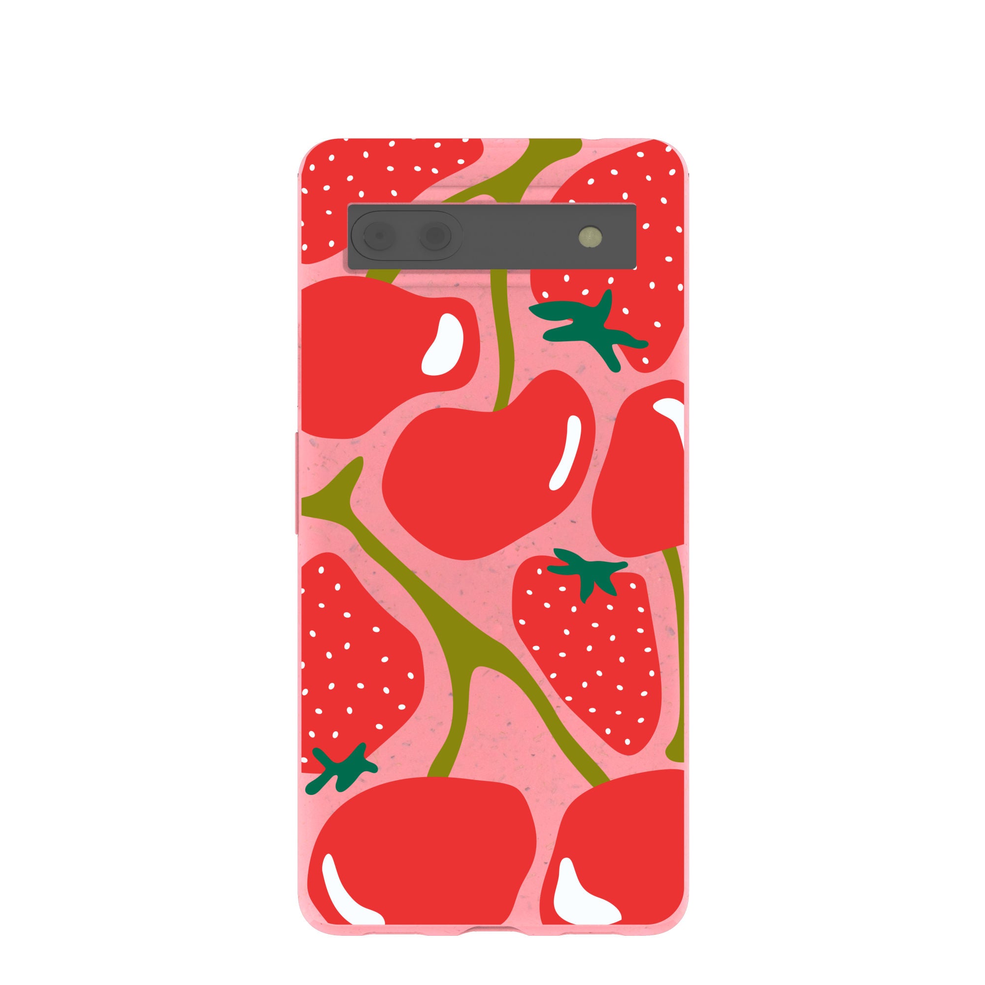 Pink Cherry Berry Google Pixel 6a Case - Cute Bubblegum Color Protective Phone Cover for Women & Girls - Perfect for School, Work & Everyday Use