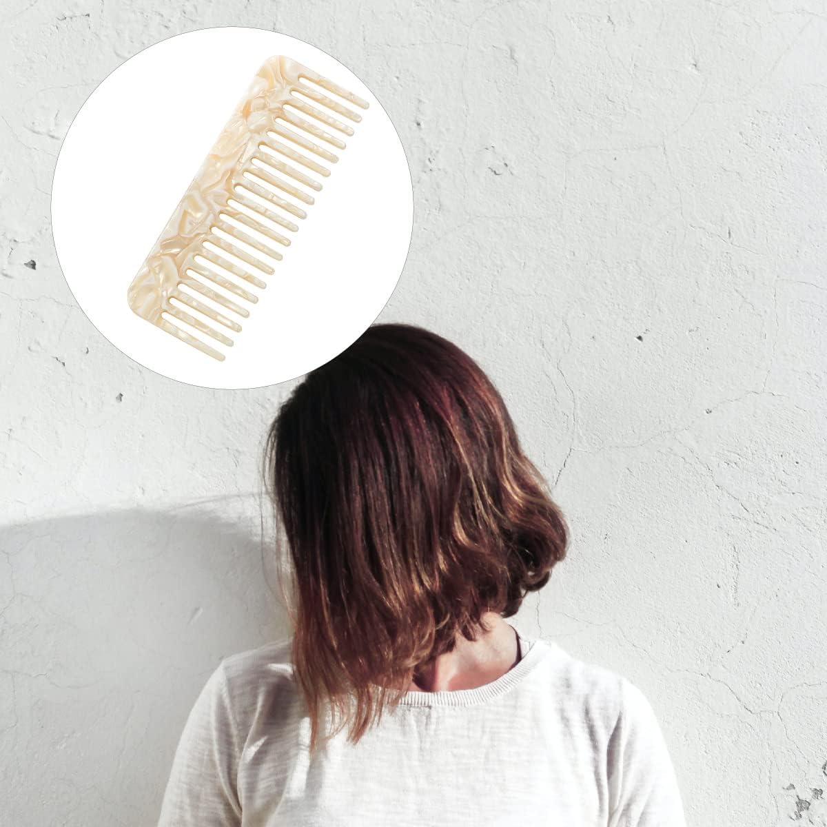 Jagowa Wide Tooth Detangling Comb for Women - No Handle Hair Styling Tool for Curly & Long Hair - Perfect for Wet Hair, Salon Use & Daily Detangling