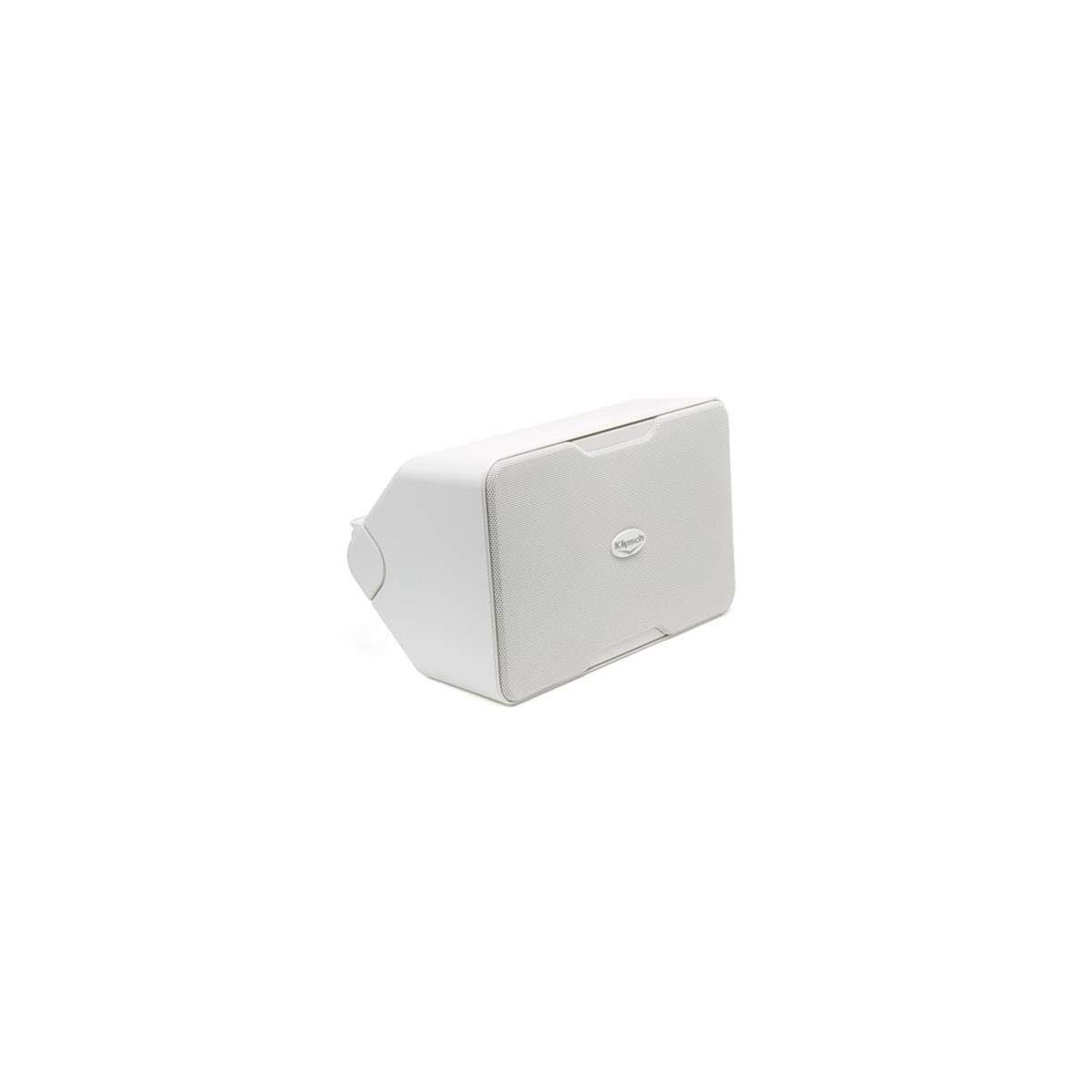 Klipsch CP-6T Compact Performance Series Indoor Outdoor Speaker - White | High-Quality Weatherproof Bookshelf Speakers for Patio, Garden & Home Theater System