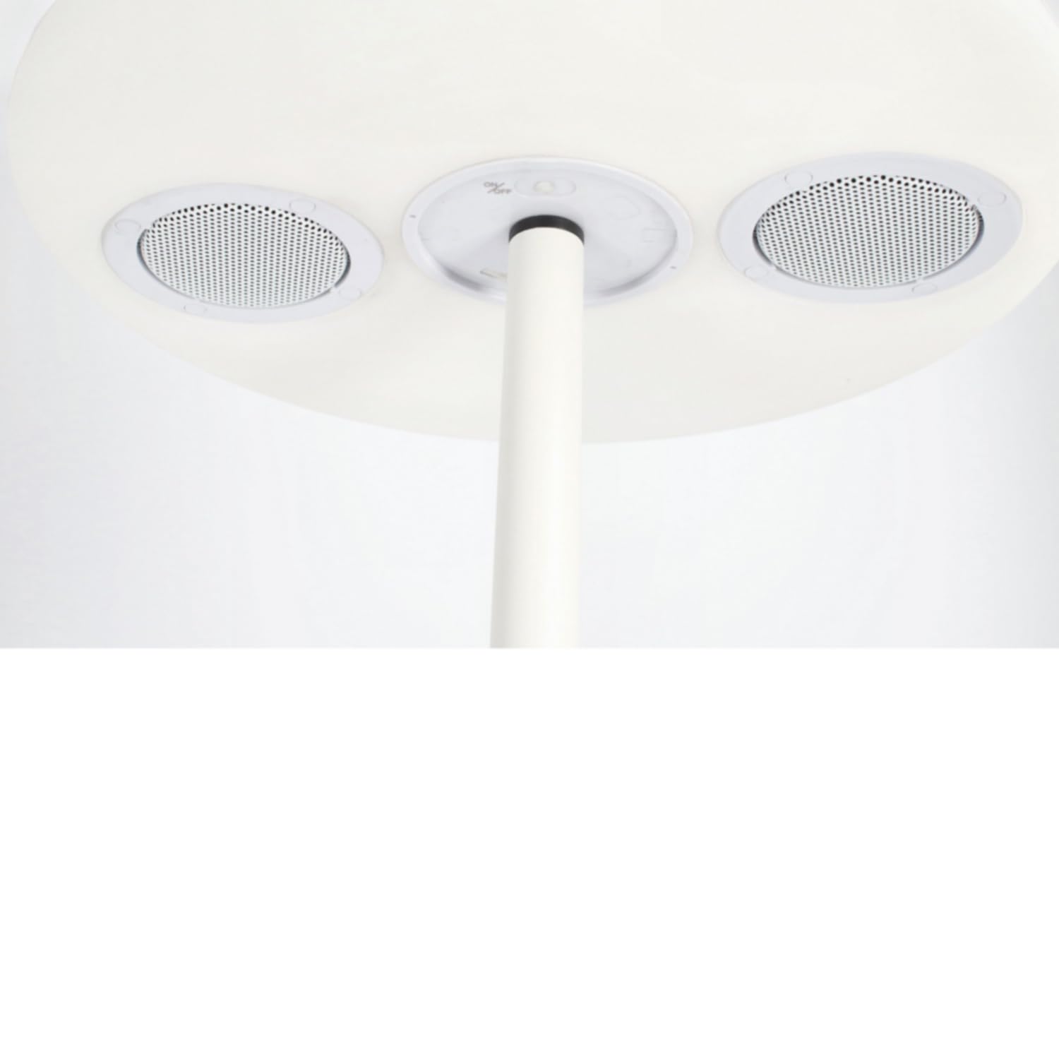 Bizzotto PIANTANA Solar-Powered LED Speaker with White Base - Outdoor Garden, Patio, and Poolside Lighting & Music for Parties, Events, and Relaxation