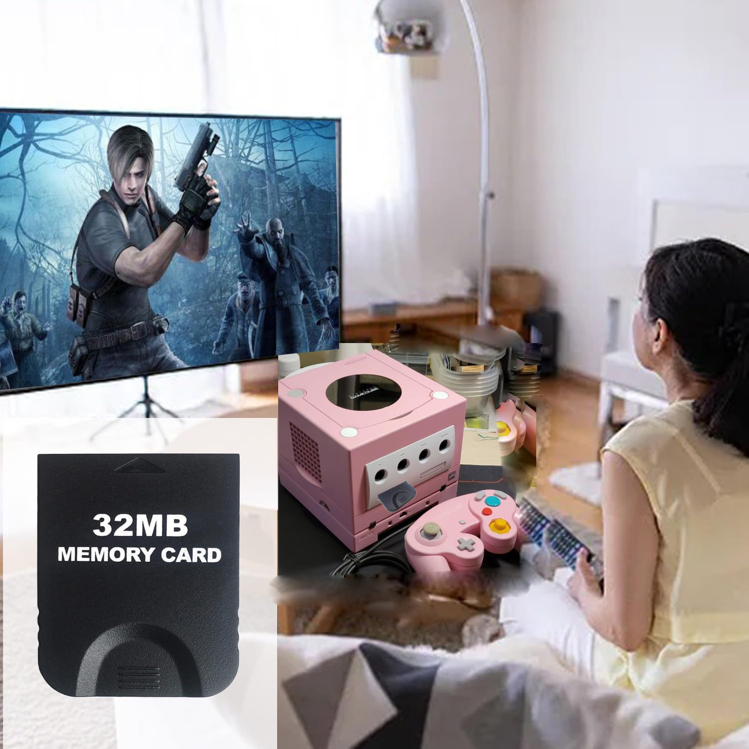 32MB (507 Blocks) High-Speed GameCube Memory Card - Compatible with Nintendo GameCube & Wii Consoles - Black - Perfect for Saving Game Progress & Expanding Storage Capacity