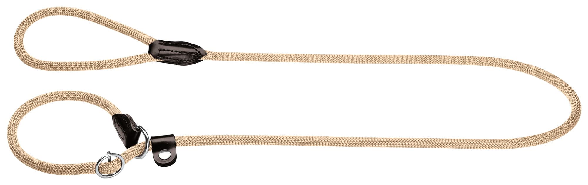 HUNTER Freestyle Retriever Dog Leash - 10mm x 170cm Beige Nylon Training Lead for Medium to Large Dogs - Perfect for Walking, Running, and Outdoor Adventures