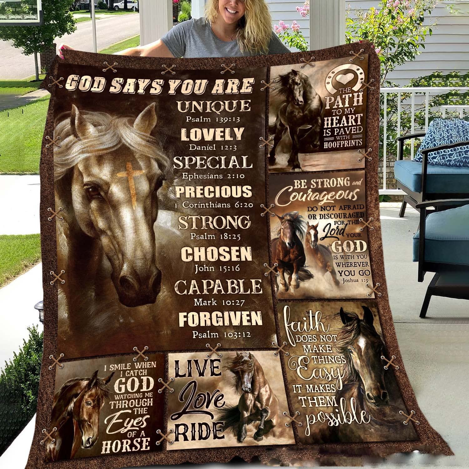 Christian Jesus Blanket - God Says You Are Unique - Soft Religious Blanket for Christ Birthday, Thanksgiving & Christmas Gifts - Perfect for Prayer, Worship & Cozy Home Decor