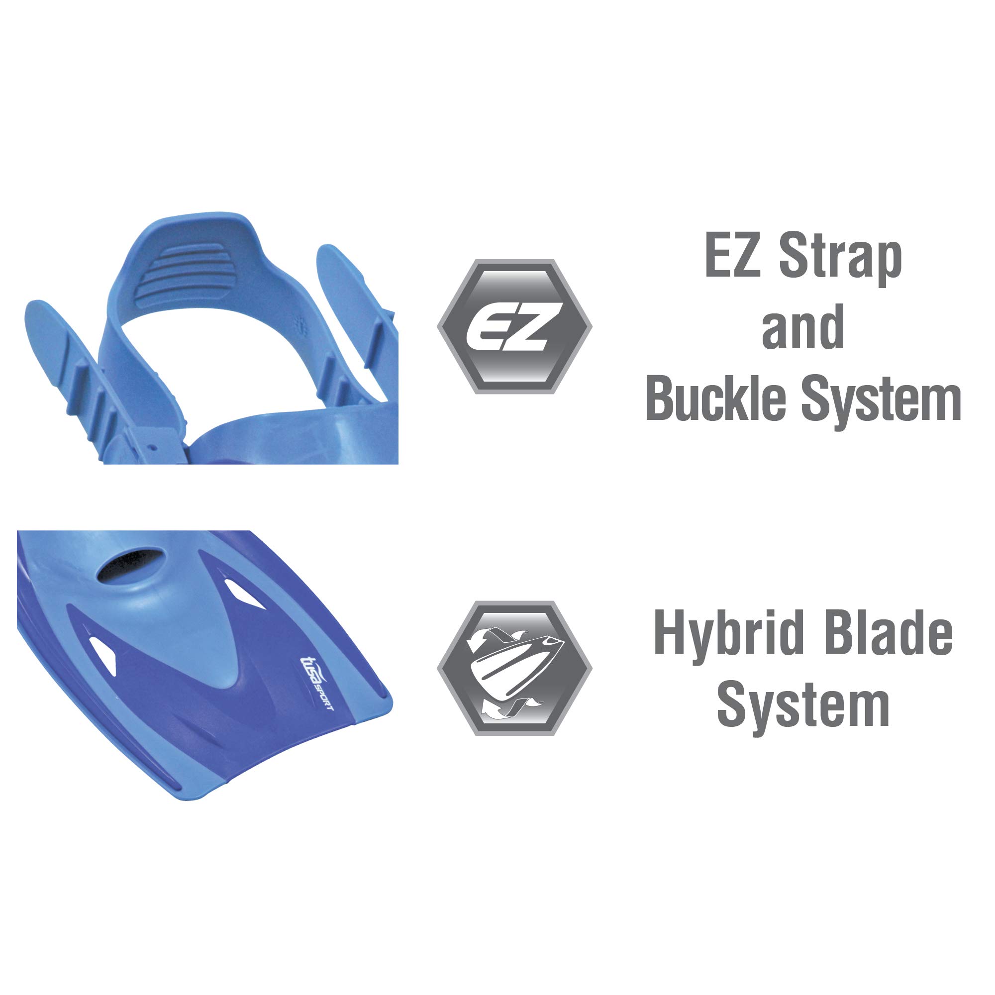 TUSA Sport Long Blade Snorkel Fins - Professional Swimming Fins for Snorkeling, Scuba Diving & Beach Activities - Lightweight & Comfortable Design for Men & Women