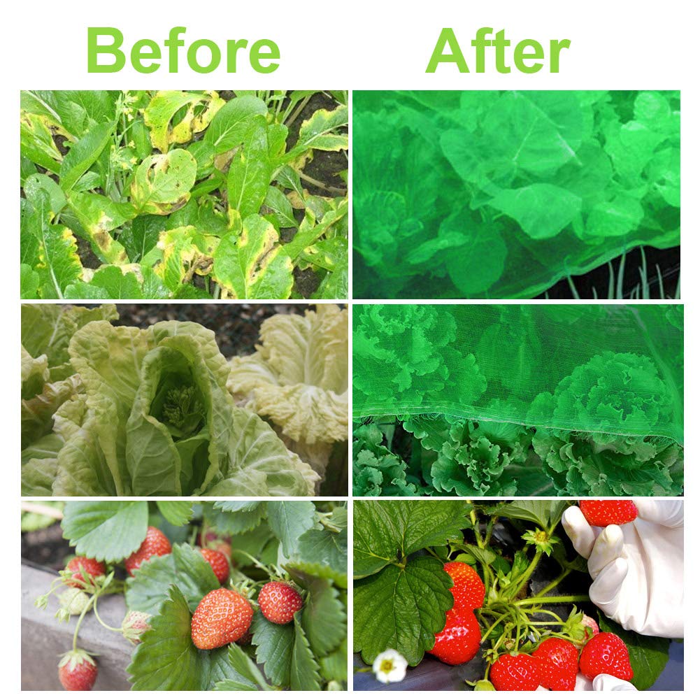 Insect Protection Netting for Garden - Fine Mesh Plant Covers, Vegetable & Fruit Grow Tunnel, Greenhouse Crop Protection | Durable Pest Control for Flowers, Vegetables & Fruits