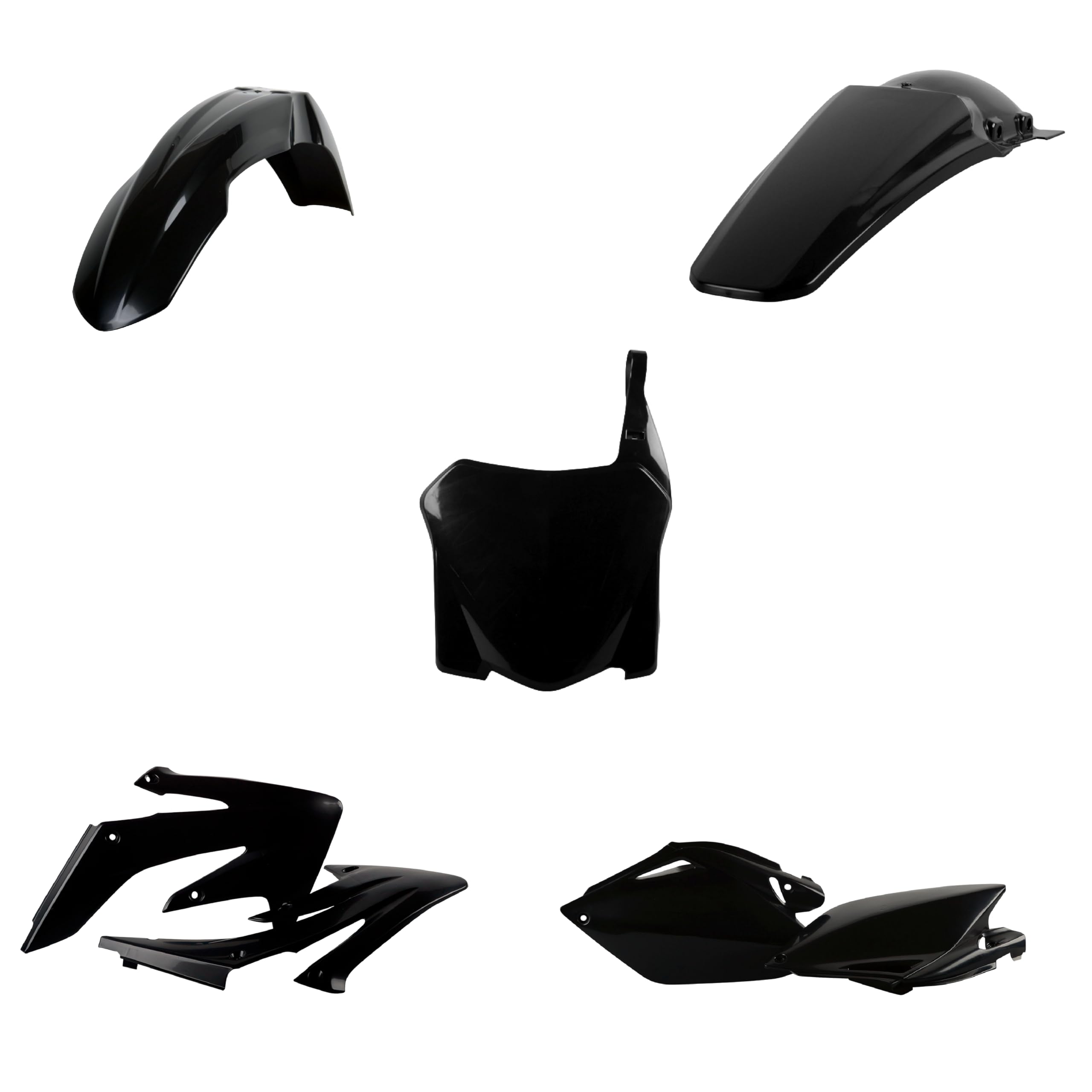 Polisport Full Plastic Kit for Honda CRF250R (2008) - OEM Quality Restyling Kit with Superior Fit, Flexibility & Durability - Black - Perfect for Off-Road Racing, Trail Riding & Motocross Upgrades