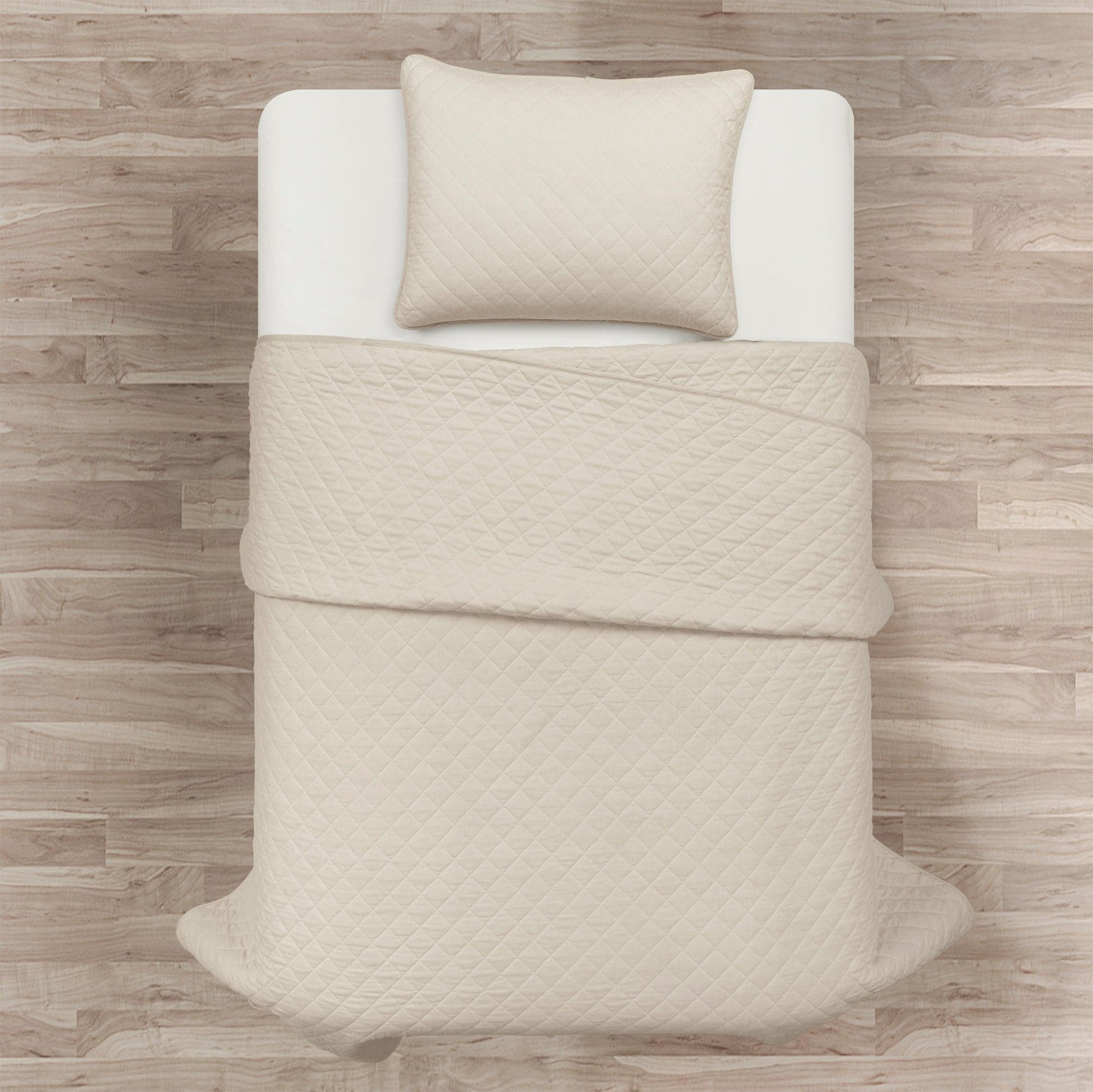 Ava Diamond Oversized Cotton Quilt Set - King Size Bedding with Soft Breathable Fabric for All Seasons | Perfect for Master Bedroom, Guest Room & Cozy Home Decor