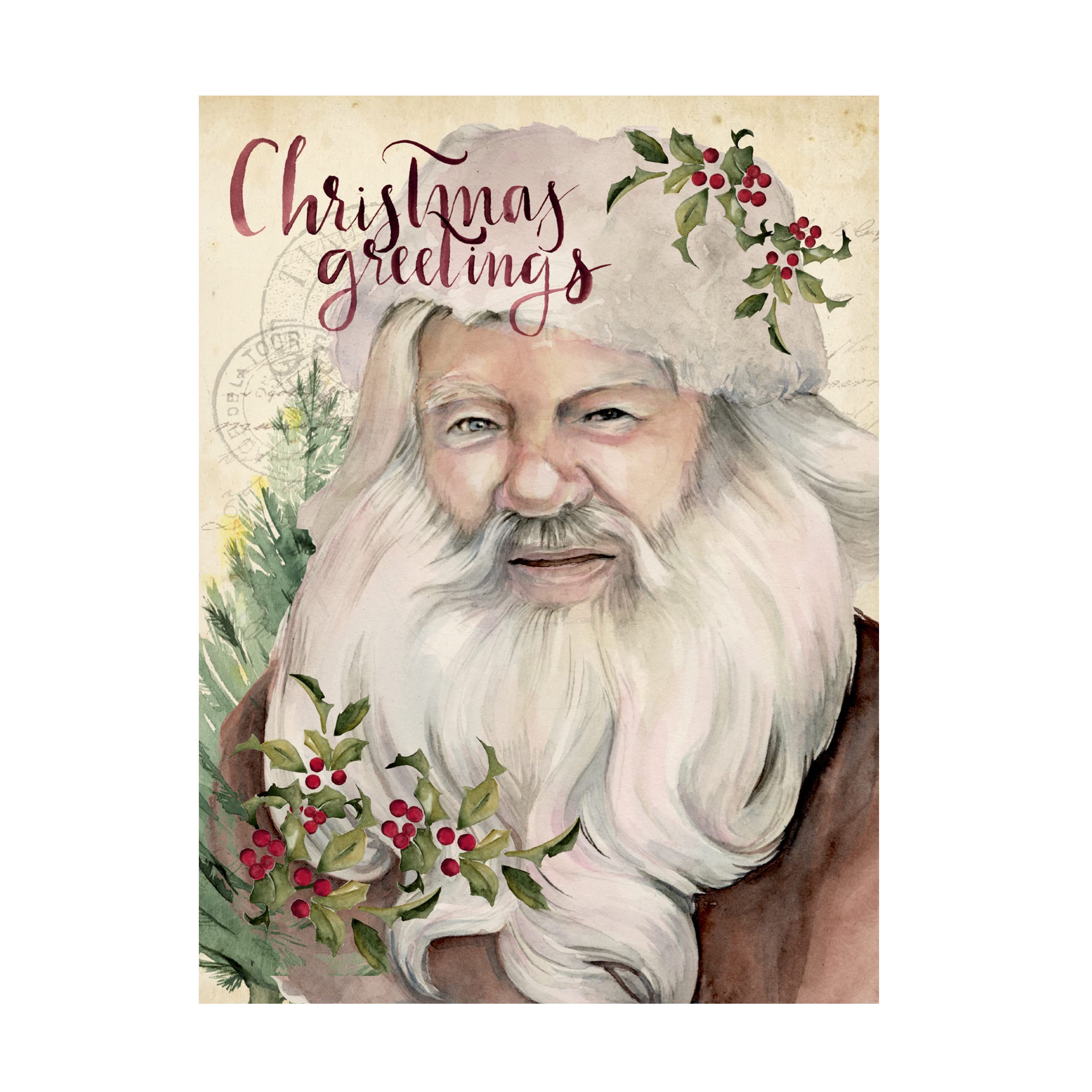 Trademark Fine Art 'Christmas Greetings I' Canvas Wall Art by Jennifer Paxton Parker - Perfect for Holiday Home Decor, Christmas Gifts & Festive Living Room Decorations