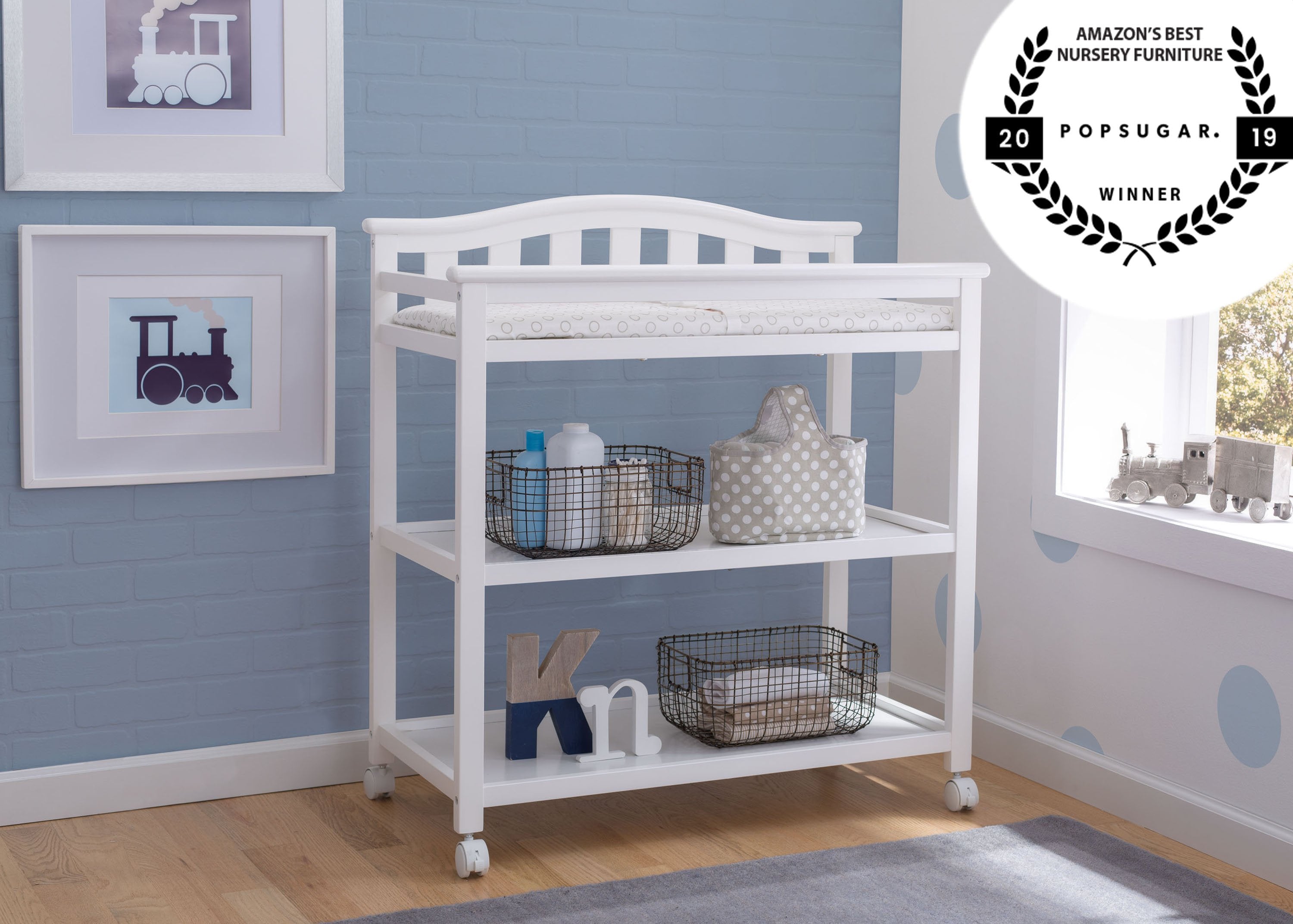 Baby Changing Table with Safety Straps - Waterproof & Portable Diaper Station for Nursery, Travel & On-the-Go Parenting - Perfect for Newborns & Toddlers