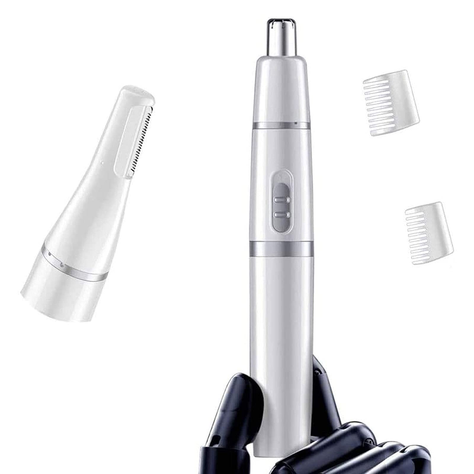 Painless Nose & Ear Hair Trimmer - Wet/Dry Electric Grooming Tool with Precision Blades, Easy to Clean - Perfect for Travel, Home & Personal Grooming