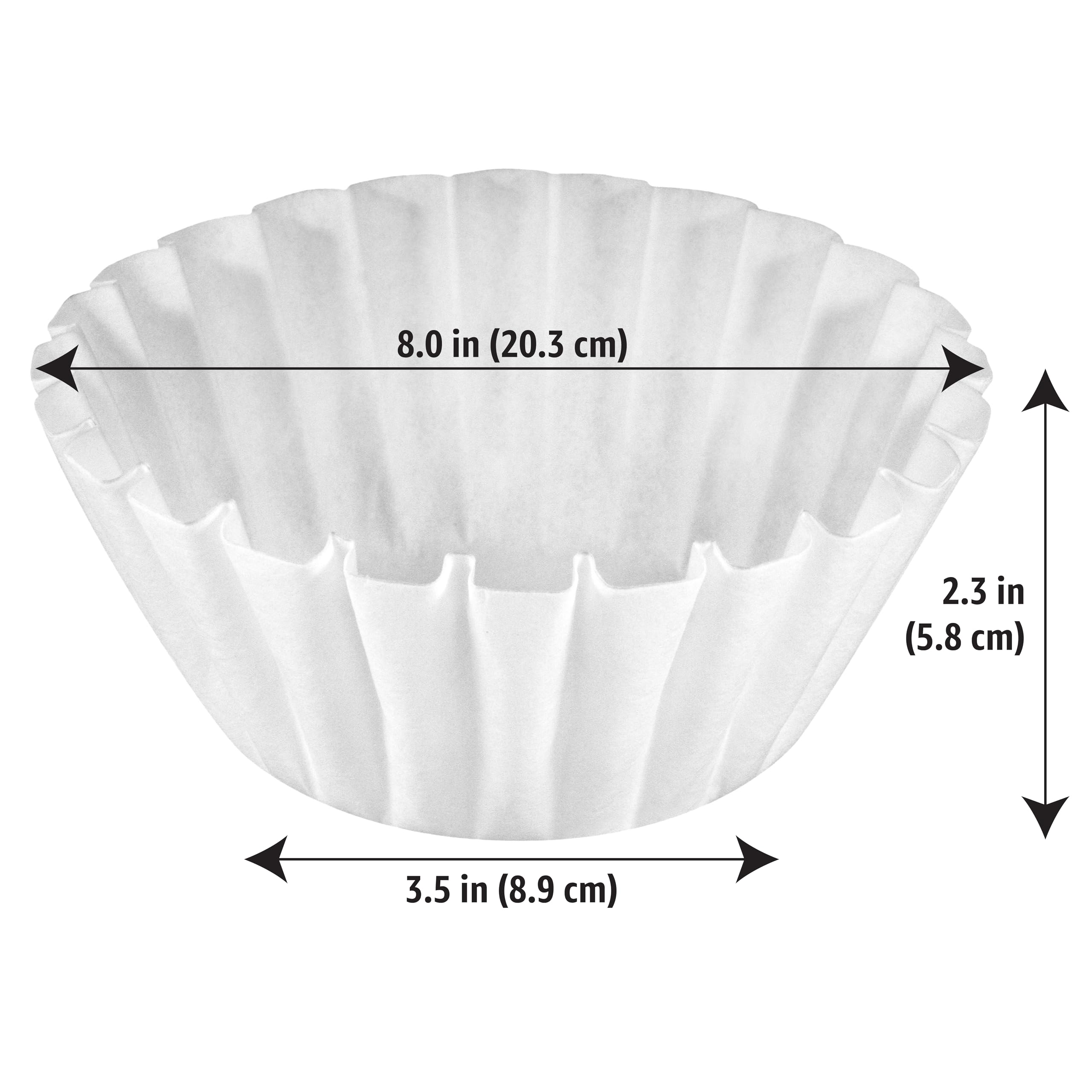 Amazon Basics Basket Coffee Filters for 8-12 Cup Coffee Makers, White, 200 Count - Perfect for Home, Office, and Restaurants - Compatible with Most Standard Drip Coffee Machines
