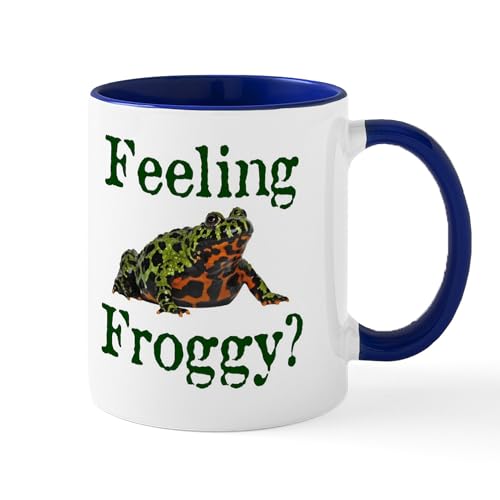 White/Navy Inside - Feeling Froggy? Mug