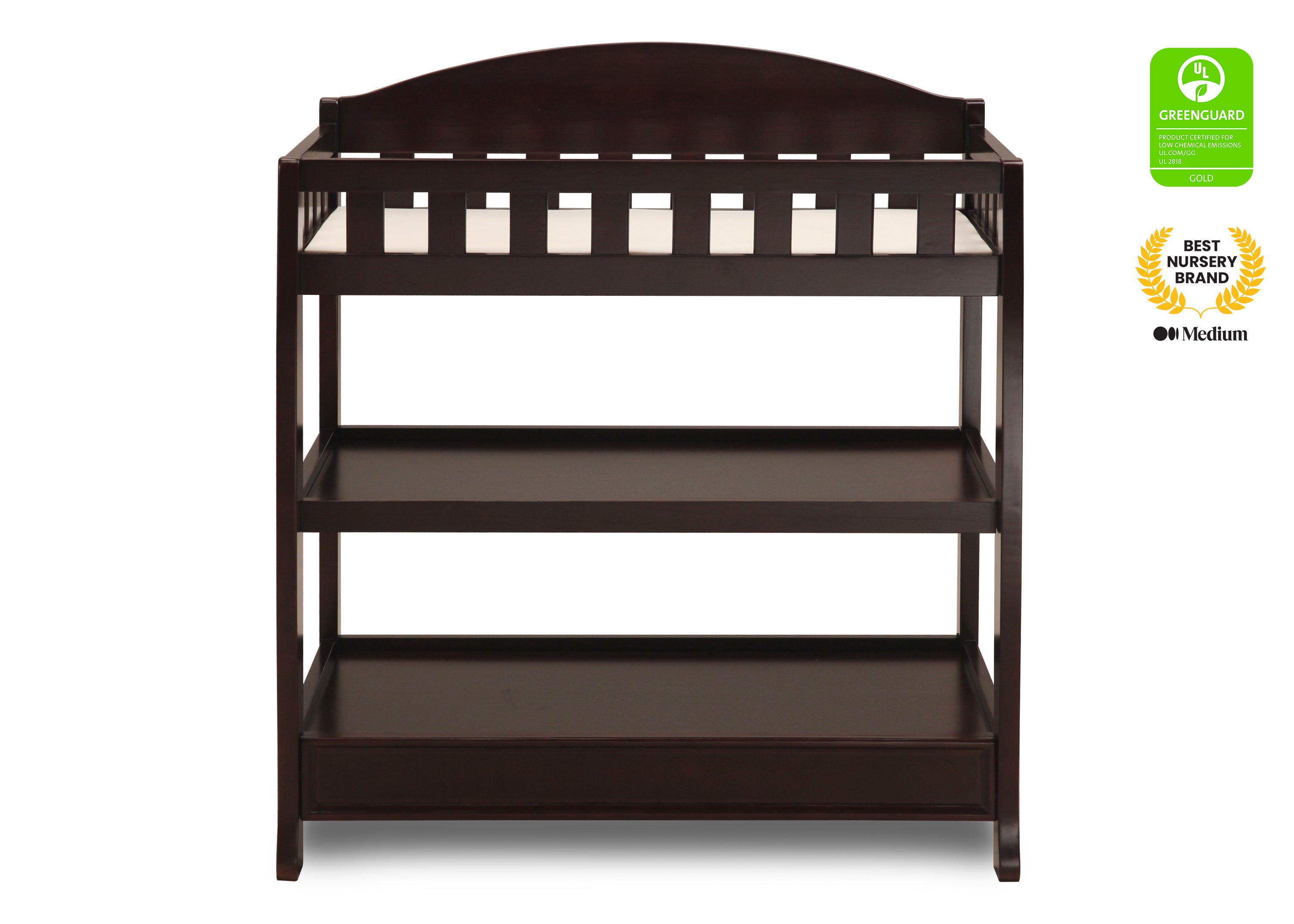 Wilmington Baby Changing Table with Soft Pad - Perfect for Nursery, Bedroom & Diaper Changing Station - Safe & Sturdy for Newborns & Toddlers
