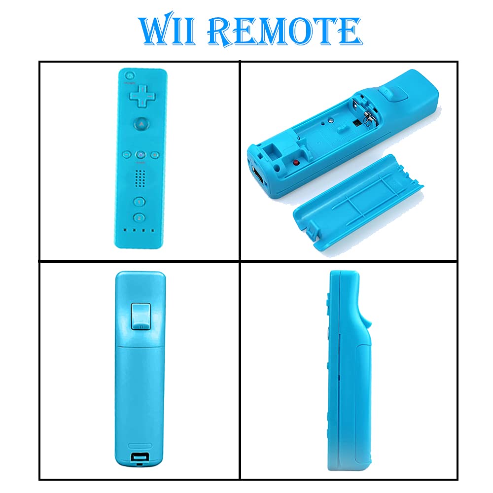 Upgraded Wii Remote Controller 2-Pack - Wireless for Wii & Wii U (Red/Blue) - Perfect for Gaming & Family Fun