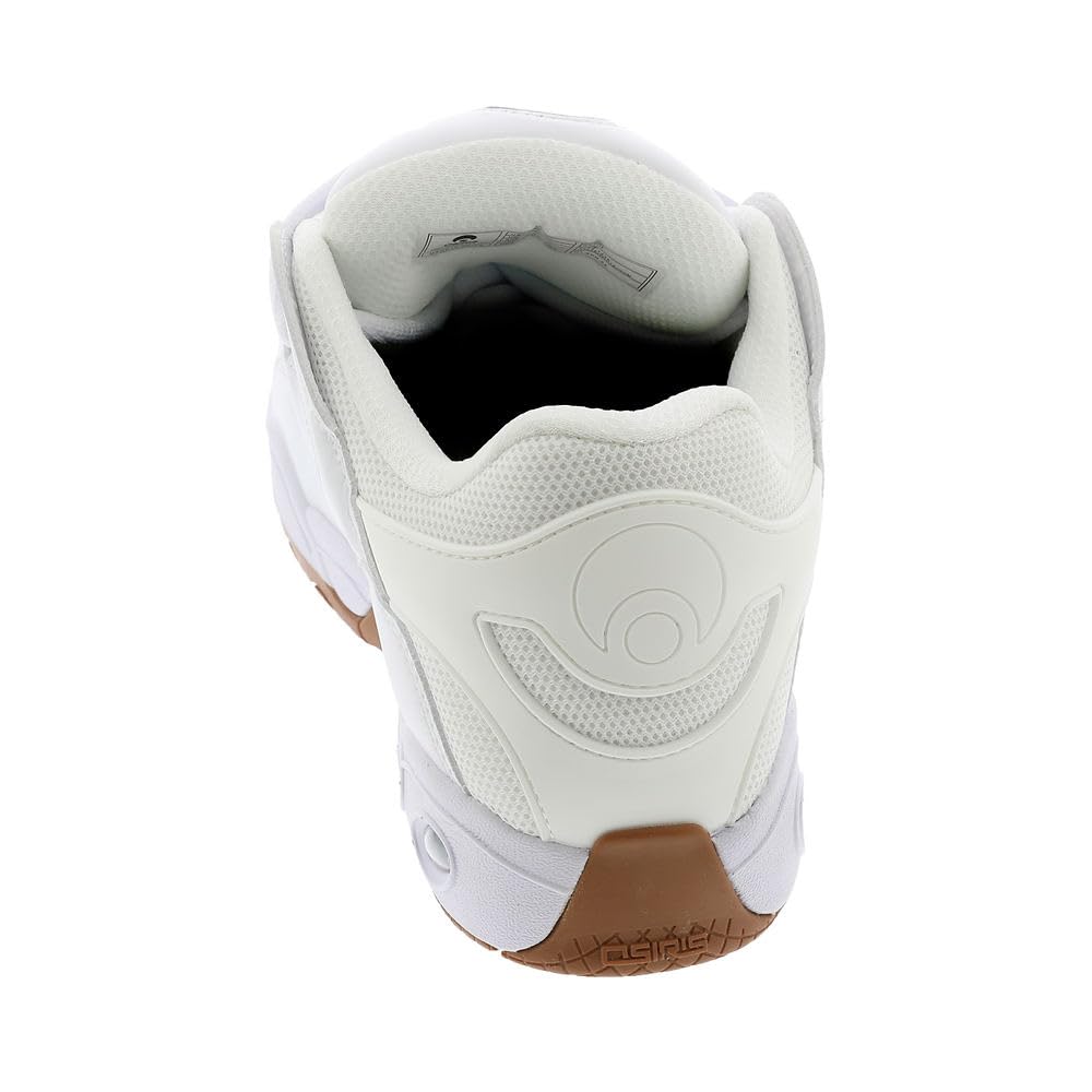Osiris D3 OG Sneakers - White/White/Gum - Men's Size 11.5 (Medium Width) - Retro Skate Shoes for Streetwear & Casual Wear
