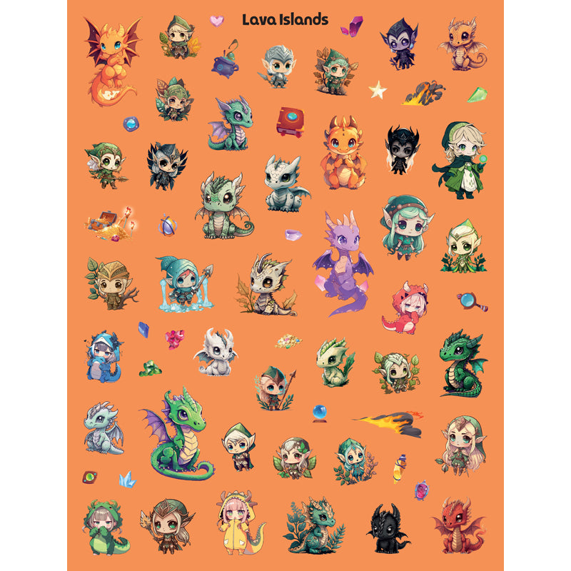 Cute Chibi Stickers for Parties, Events & DIY Crafts - Kawaii Anime Decals for Scrapbooking, Laptops & Water Bottles