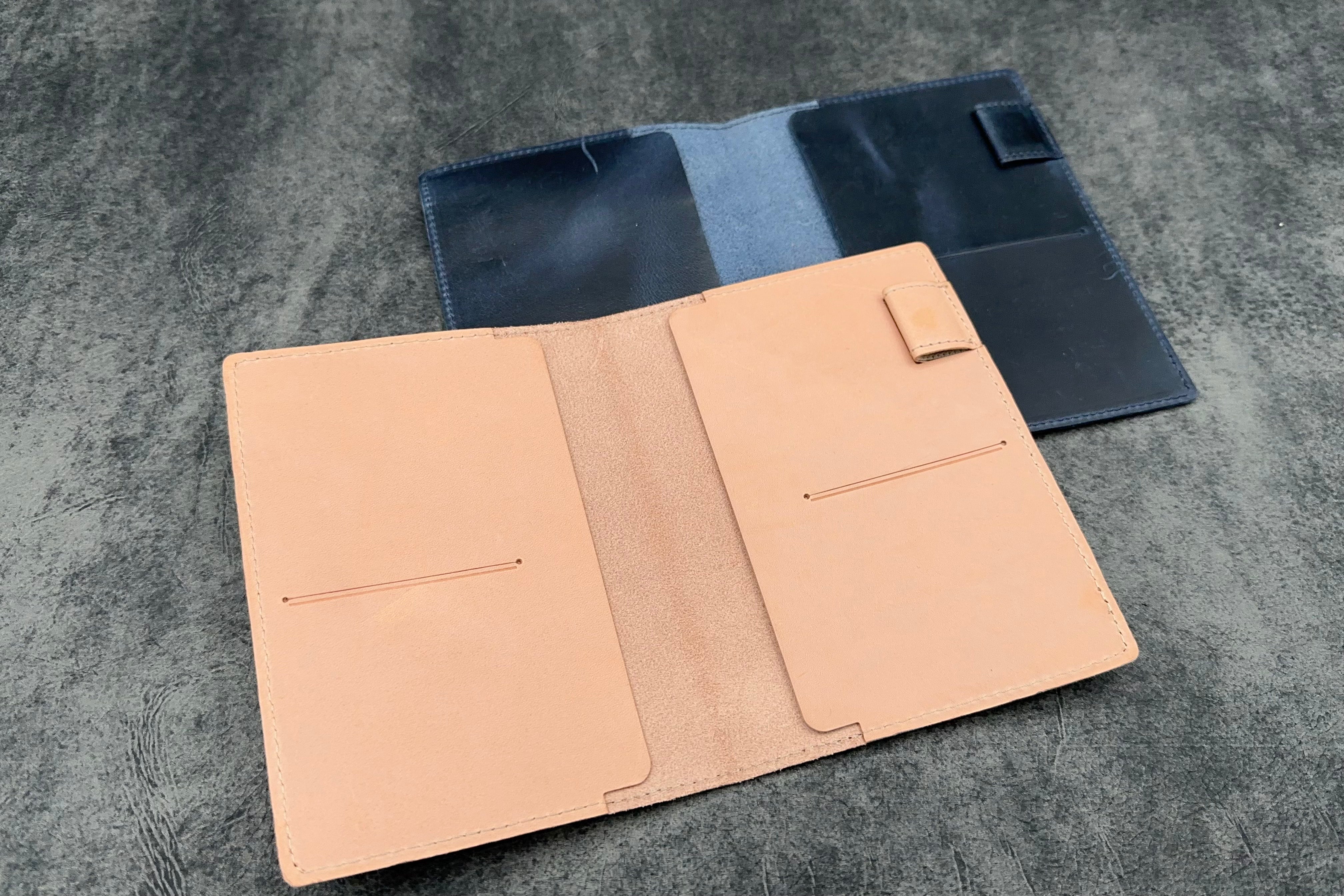 Premium Leather Slim A6 Notebook Cover - Multiple Colors (Black, Brown, Navy) | Durable Planner Organizer for Journal, Diary & Office Use | Perfect Gift for Professionals & Students