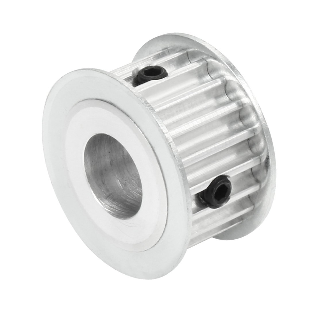 uxcell Aluminum 5M 20 Teeth 15mm Bore Timing Belt Idler Pulley Flange Synchronous Wheel for 15mm Belt - Compatible with 3D Printers, CNC Machines, and Industrial Automation Equipment