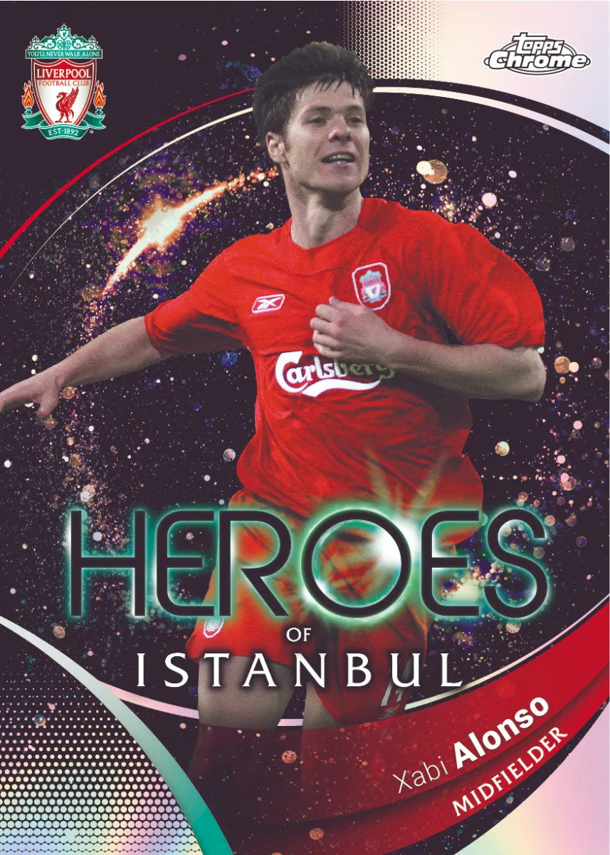 Topps Chrome Liverpool FC 23/24 Trading Cards Pack - Premium Football Collectibles for Fans & Collectors | Perfect for Display, Gifts, and Match Day Memorabilia