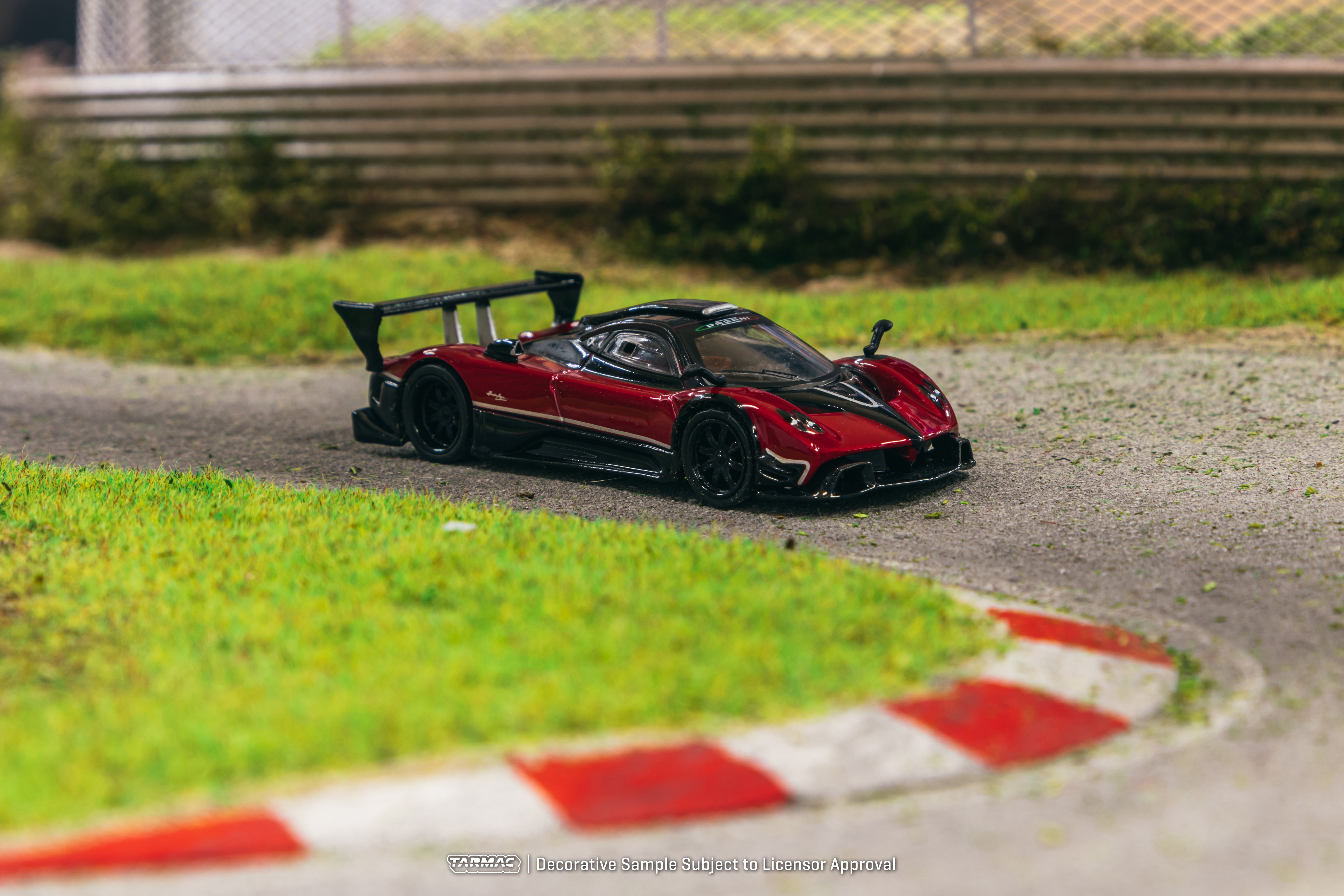 Tarmac Works 1/64 Scale Pagani Zonda R Rosso Dubai Diecast Model Car - Collectible Miniature for Display, Racing Enthusiasts & Dubai-Themed Collections