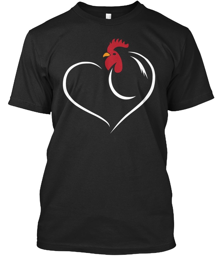 Chicken Heart Graphic T-Shirt for Men & Women - Funny Poultry Lover Tee for Casual Wear, Gifts, and Animal Theme Parties