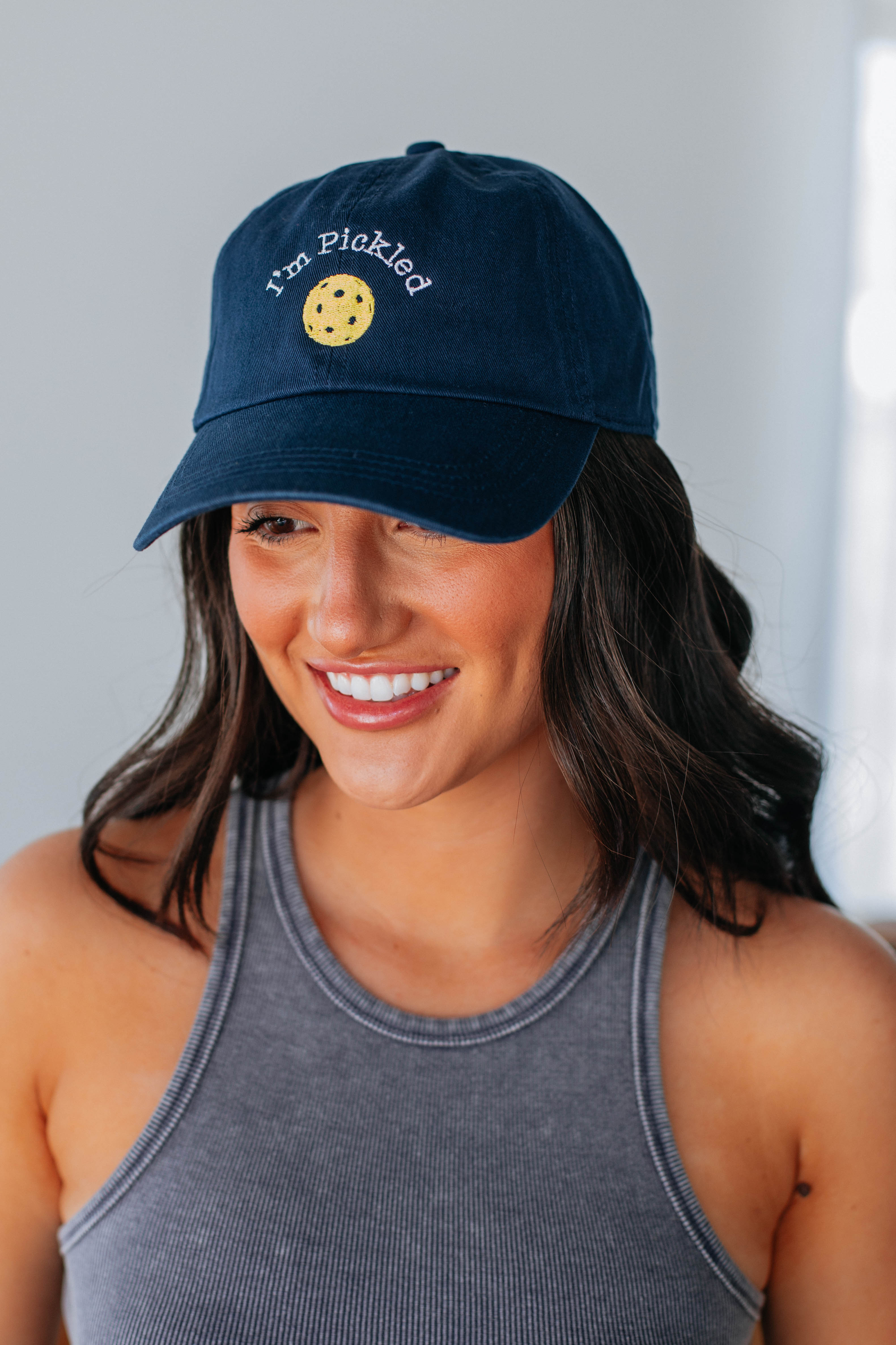 Pickled Baseball Cap - Adjustable Navy Dad Hat for Men & Women - Perfect for Outdoor Sports, Casual Wear & Gifts